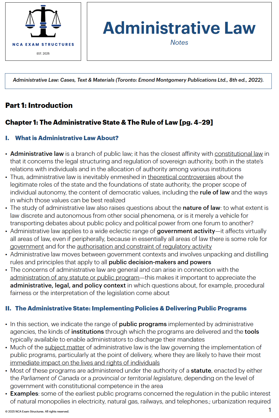 Administrative Law Notes