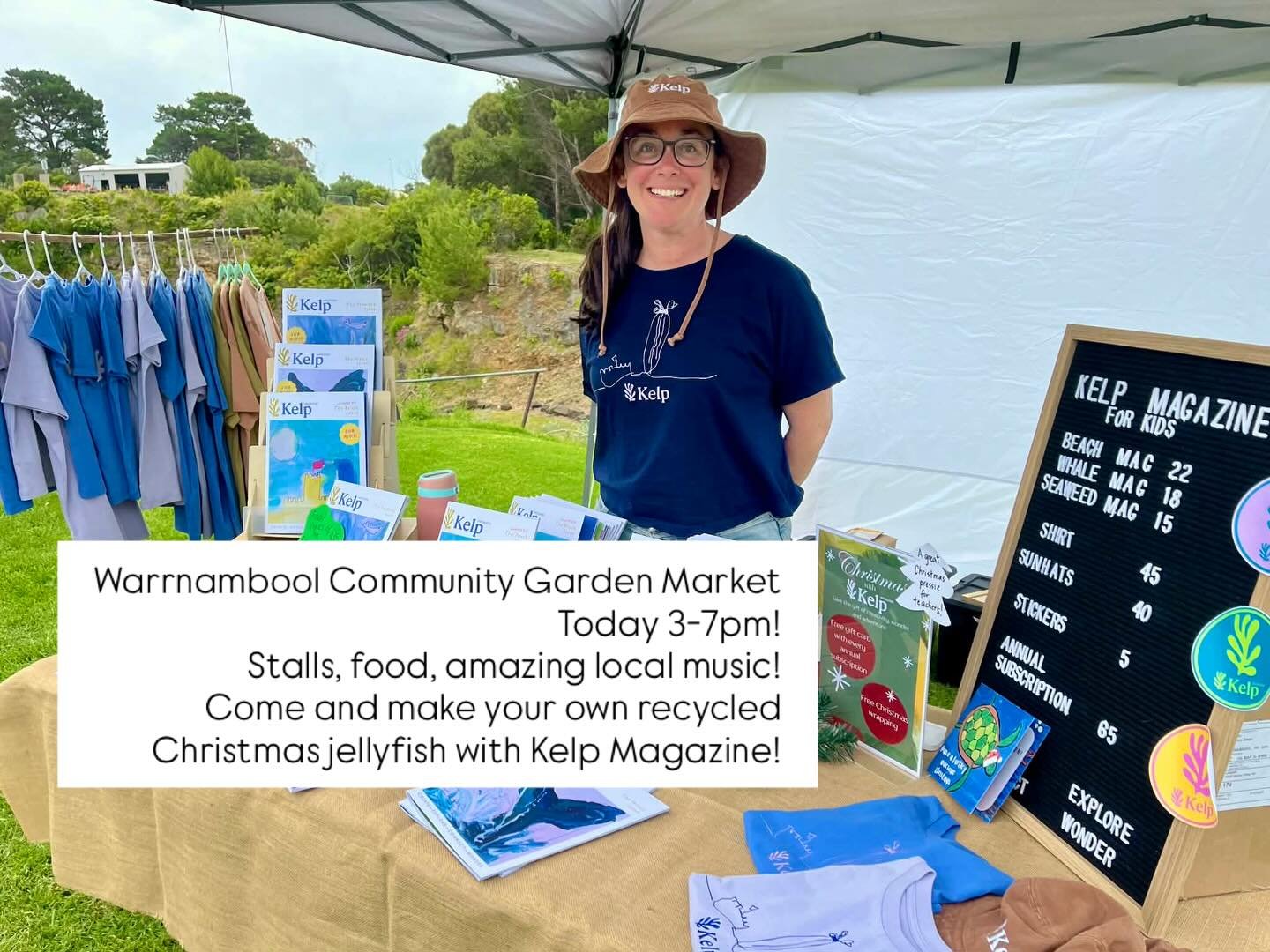 Come on down to the beautiful Warrnambool Community Garden Twilight market this arvo.
3-7pm There&rsquo;s going to be fun stalls, food and incredible local music playing! 
We&rsquo;ll be there making Christmas jellyfish with recycled materials ☺️ 🪼 