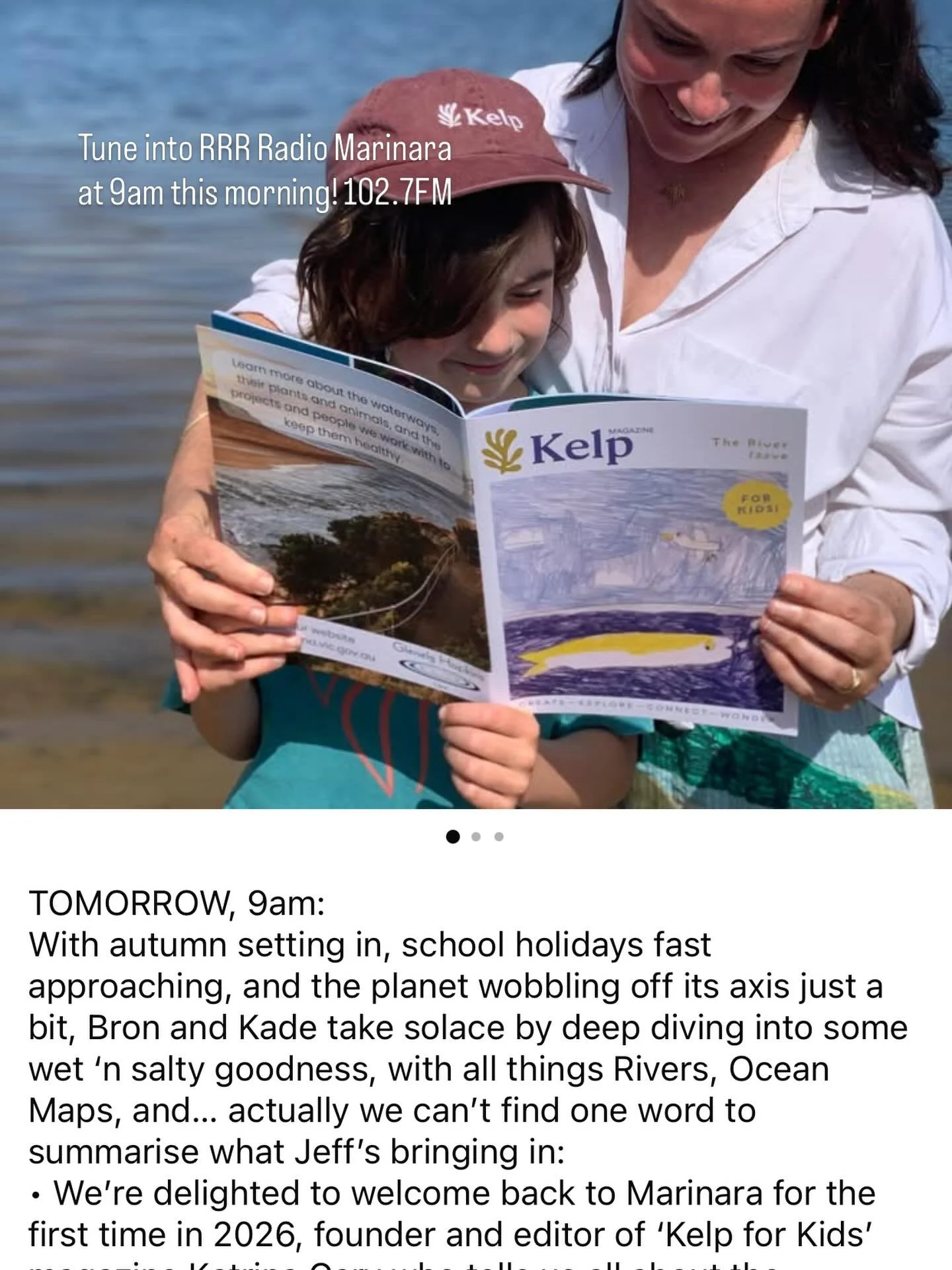 On the radio! Tune in at 9am this morning to hear all about the brand new River Issue! 

102.7FM Radio Marinara with the beautiful Bron Burton! 

#ontheradio #newissue #rivers