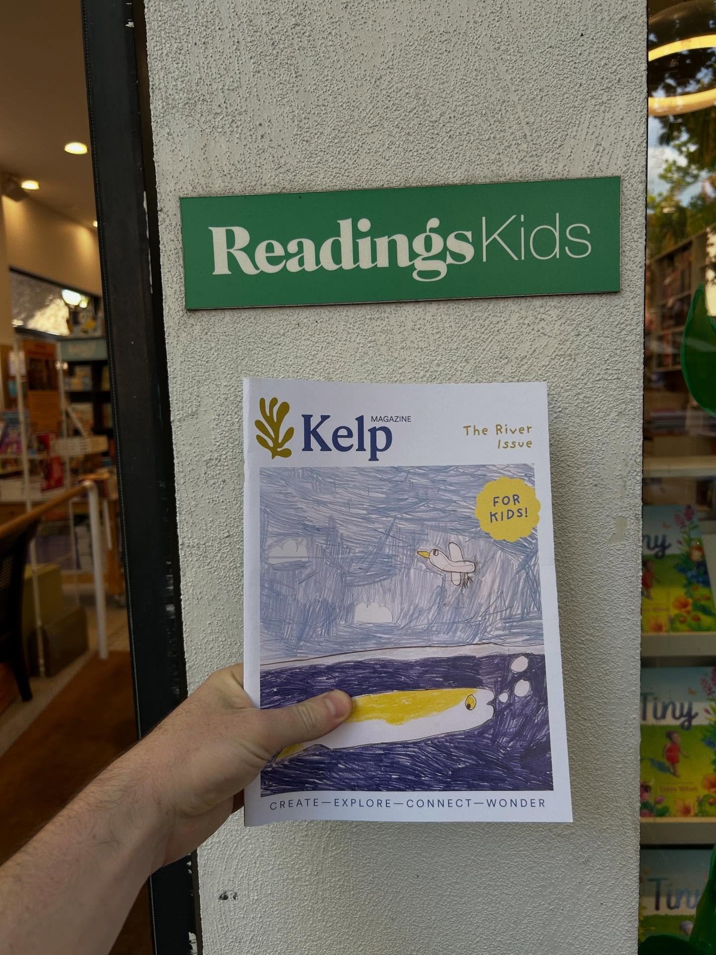 Dear Melbourne folk, we are absolutely thrilled to announce that Readings book shops in Melbourne will be stocking Kelp Magazine! Check out Readings Kids in Carlton for the brand new River Issue, as well as the fabulous Bumper Big Beach Issue and the