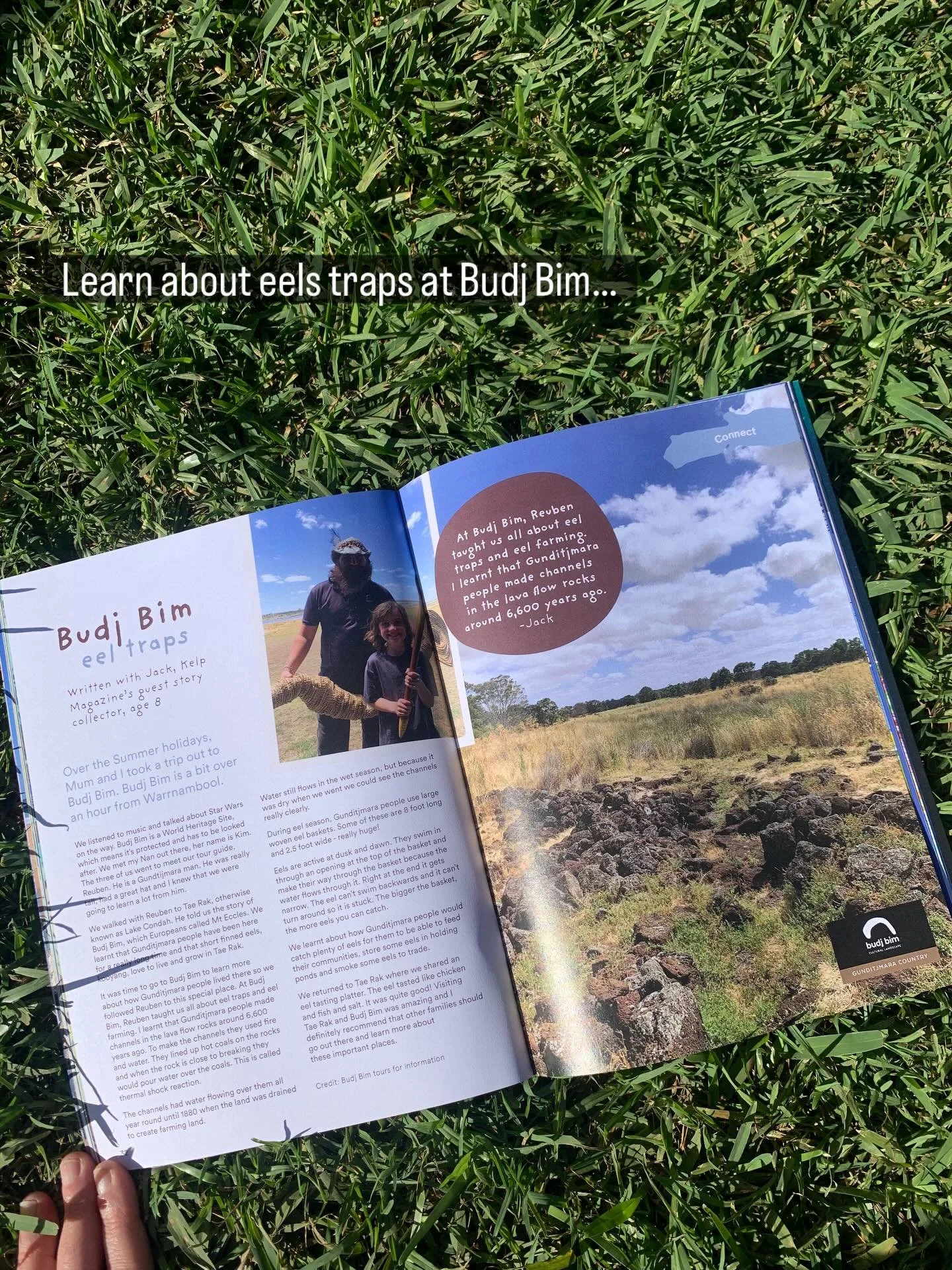 Come on an adventure with eight year old author, Jack and learn more about the amazing Kooyang traps and aquaculture system out at Budj Bim @budjbimtourism 

Perfect timing with the eels heading off on their long migration (more about this in The Riv