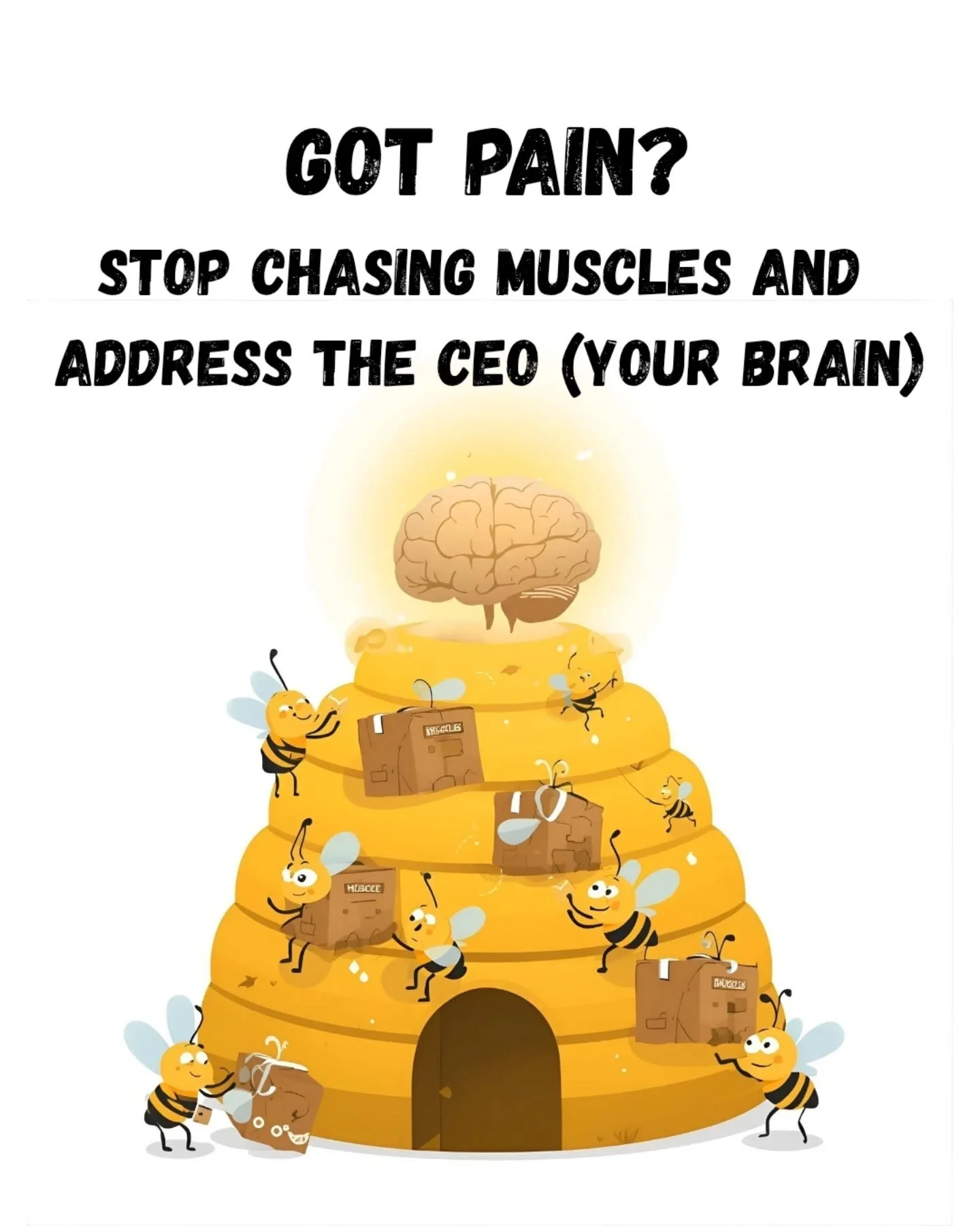🧠 Your brain and nervous system are the CEO. Your muscles? Just the worker bees following instructions.

What issues have you not been able to solve with a muscle approach?
