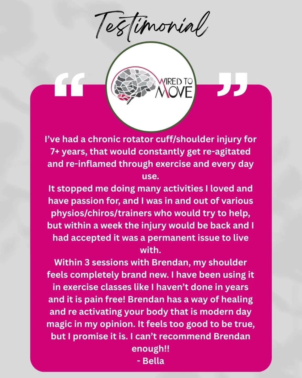 7 years of shoulder and rotator cuff issues.
Multiple practitioners.
Plenty of effort, but no lasting change.
When someone&rsquo;s been dealing with something that long, it&rsquo;s rarely just about the shoulder itself.

What often gets missed is how