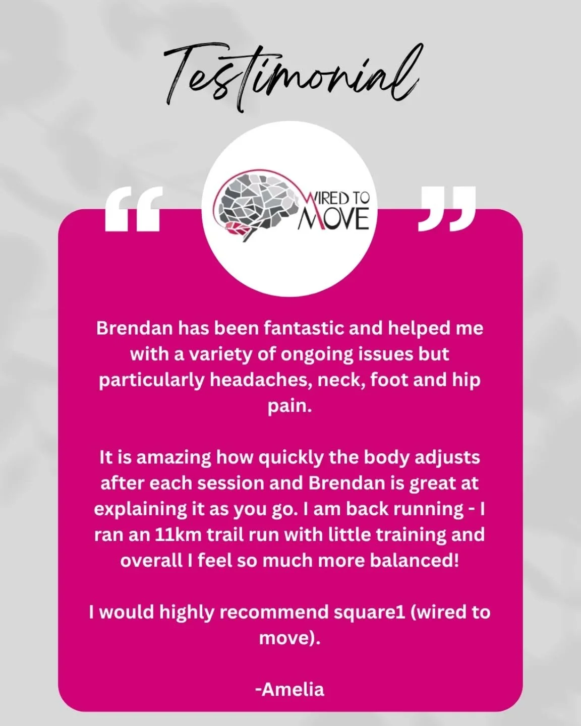 Headaches, neck, foot and hip pain had been ongoing for a while.

A few small, targeted changes and her system started responding quickly.
The focus isn&rsquo;t chasing symptoms. It&rsquo;s giving the nervous system clearer input so the body can orga
