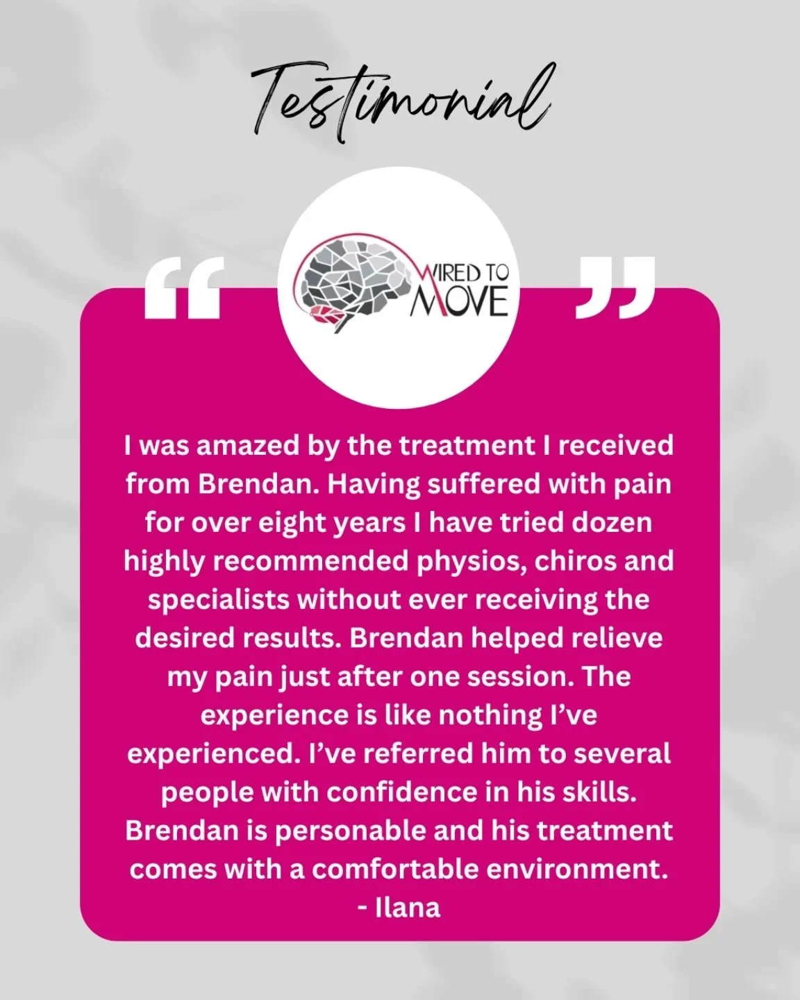 When someone has been in pain for years, it's hard not to feel hopeful when things finally start to change.

Thank you, Ilana, for sharing your experience and trusting me with your journey.

If you've been searching for answers and not getting the re