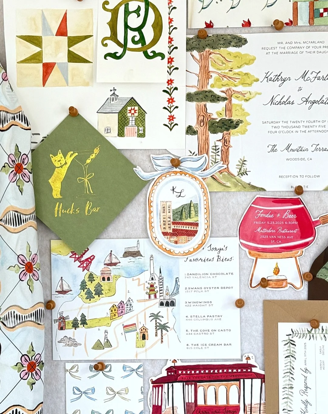 I always get a little choked up when I&rsquo;m clearing off my pinboard. There are so many hidden stories and tiny treasures from this past year.
But it&rsquo;s time to make room for 2026 couples! If you&rsquo;ve been dreaming of your wedding station