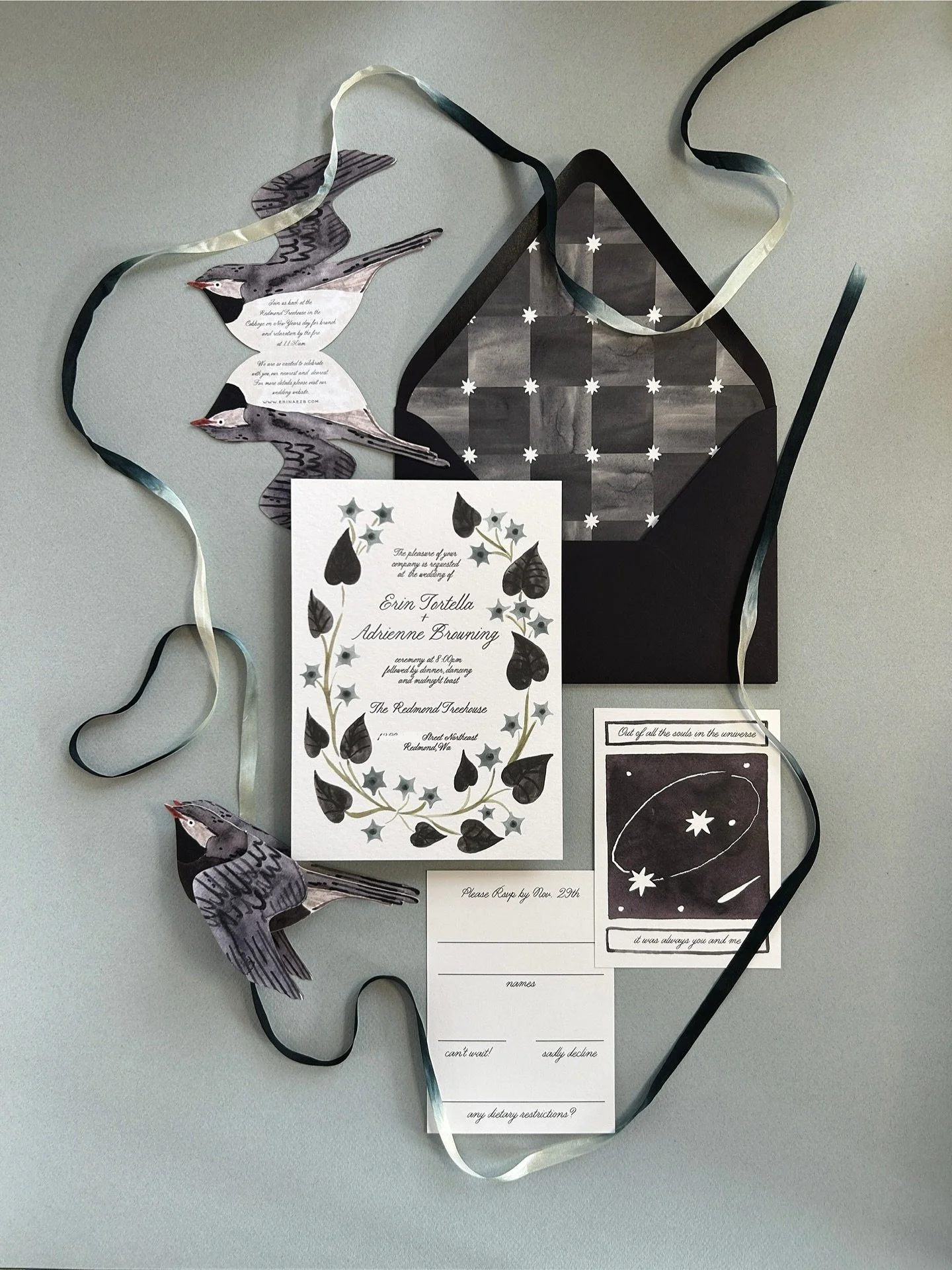 Out of all the souls in the universe, it was always you and me.
.
.
.
#weddingstationery #customweddinginvitations #besokeweddingstationery #fineartwedding #muffcakemanor #washingtonwedding