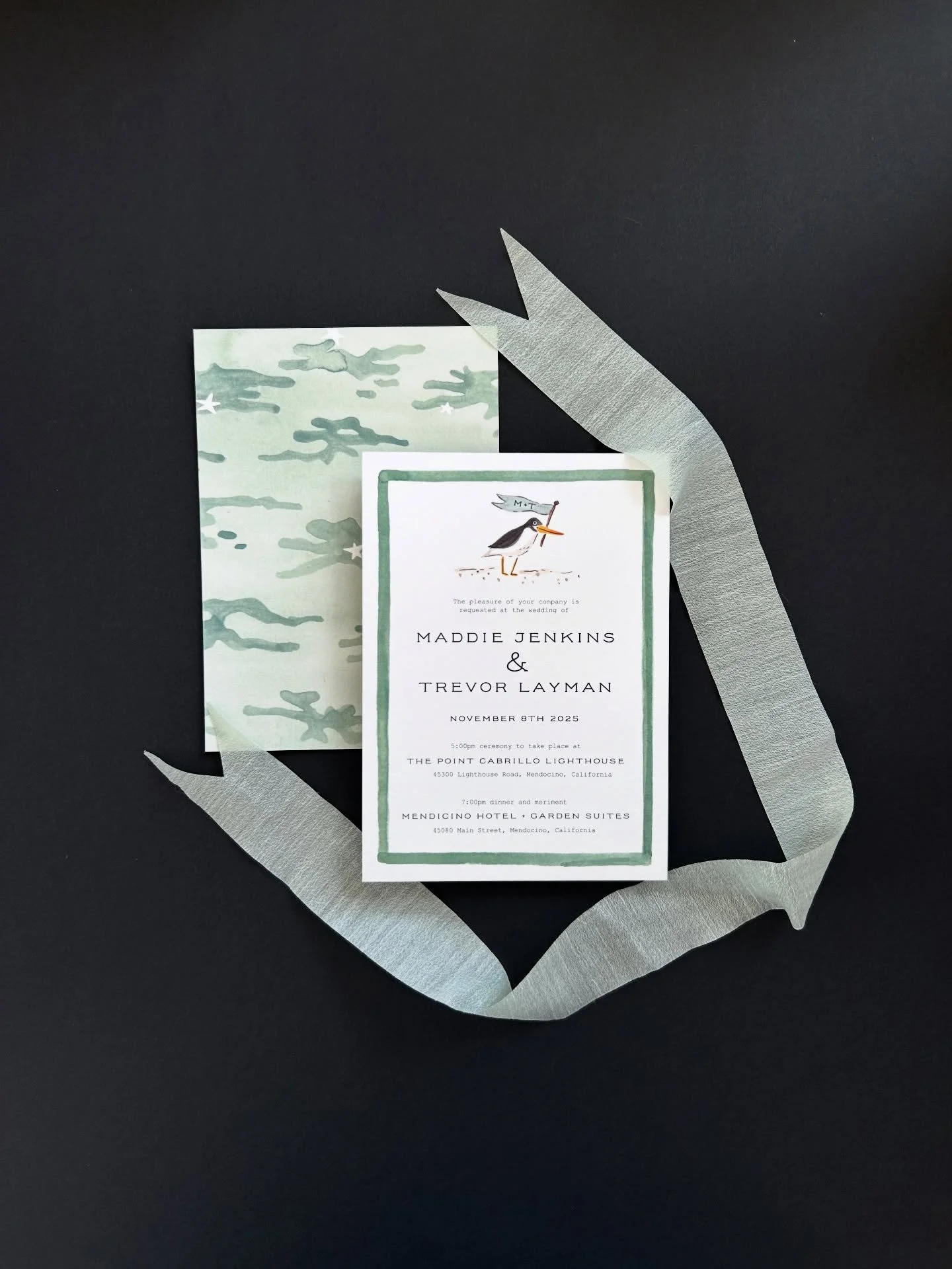 Starting the new year looking back at elements I loved from 2025 and illustrating shore birds for M+T was certainly a highlight. 
.
.
.
#mendocinowedding #californiawedding #coastalwedding #weddinginvitation #weddingstationery