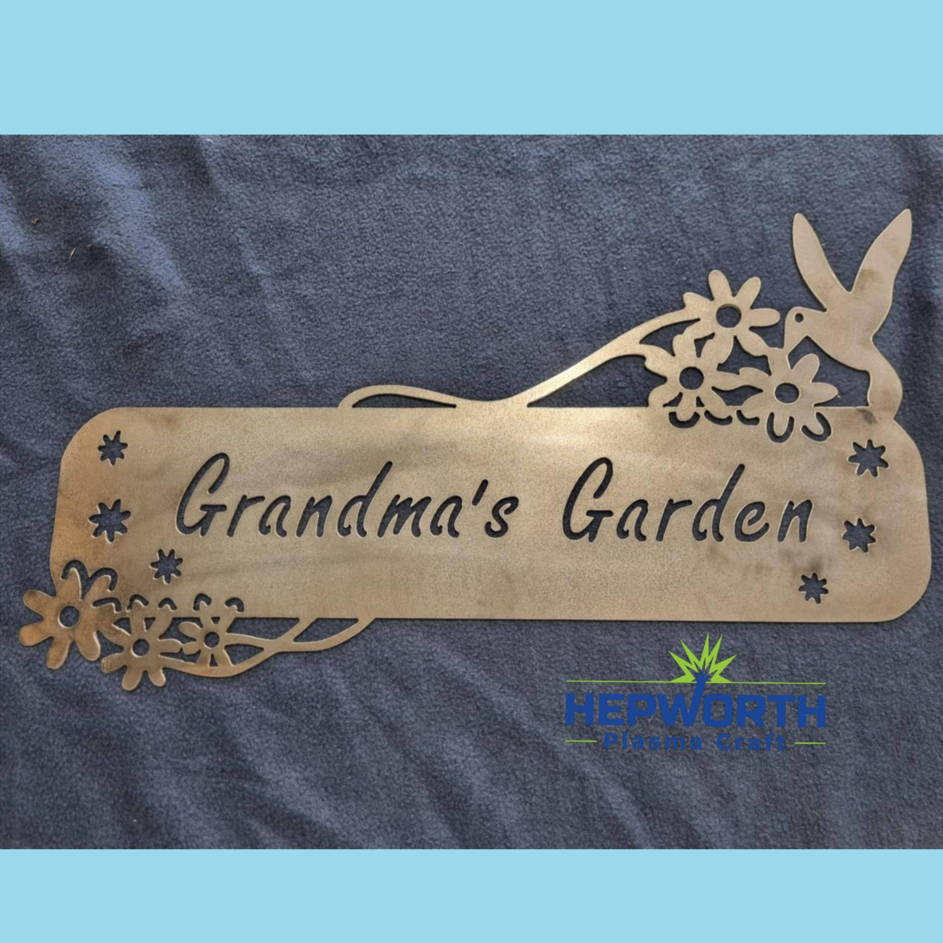 Custom floral garden sign