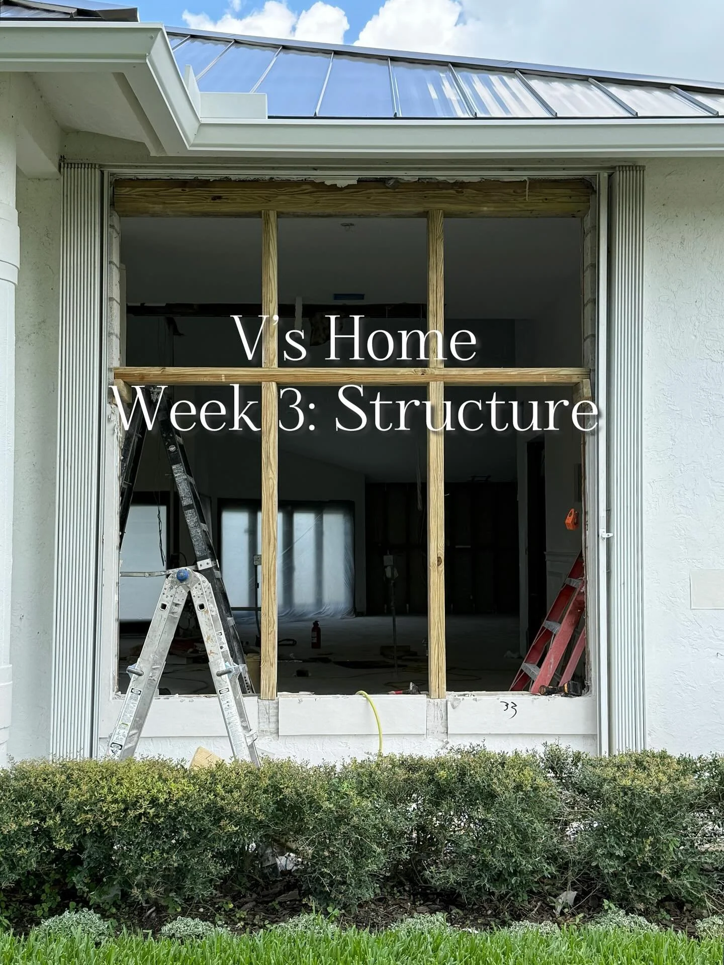 Demo&rsquo;s done and we&rsquo;re officially into the structural phase making way for new windows and doors! The view from the newly centered front door and the dining room windows perfectly frames the massive oak tree canopy, and it&rsquo;s just 🤌?