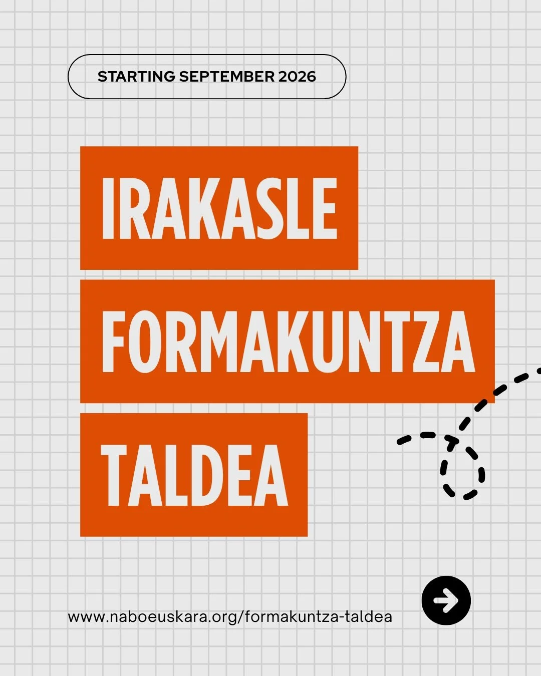 NABO Euskara is launching the Irakasle Formakuntza Taldea or Teacher Training Program to meet the growing demand for Euskara classes across the United States. This scholarship program is designed for motivated learners who want to deepen their Euskar