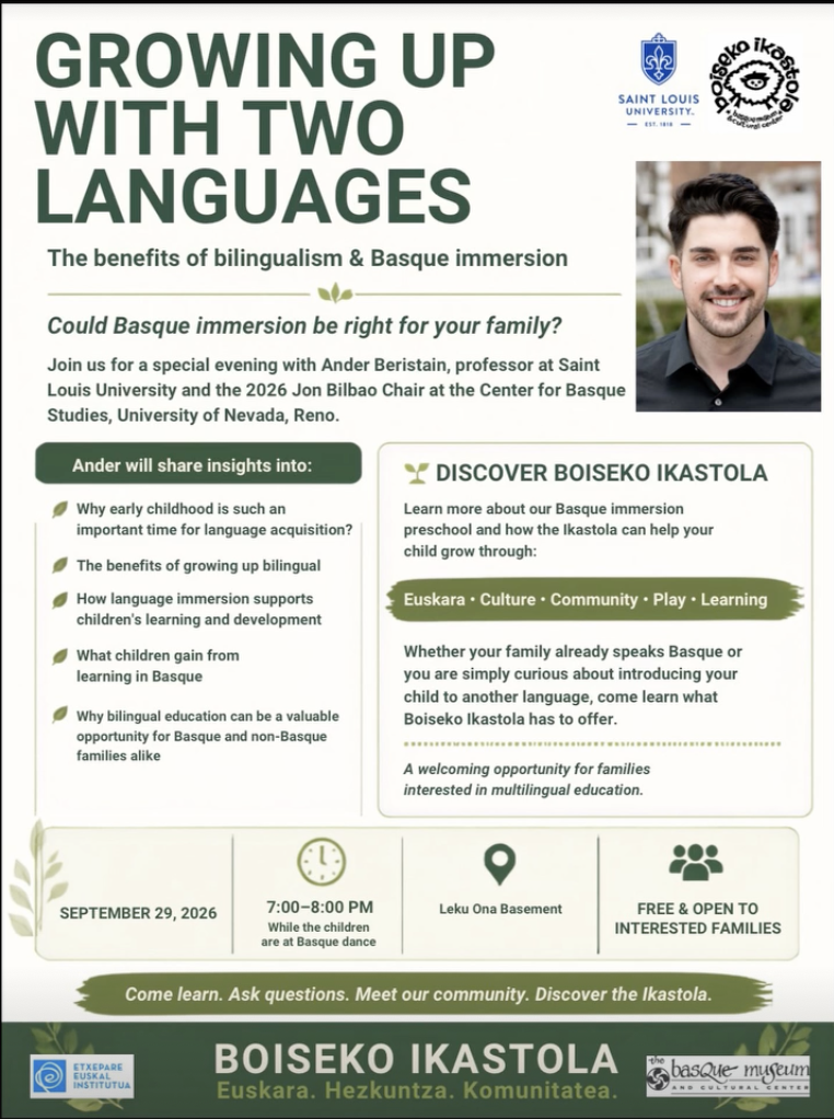 GROWING UP WITH TWO LANGUAGES: The Benefits of Multilingualism &amp; Basque Immersion