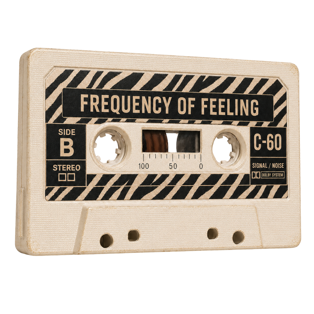 Now Playing section background — Cassette mixtape curation