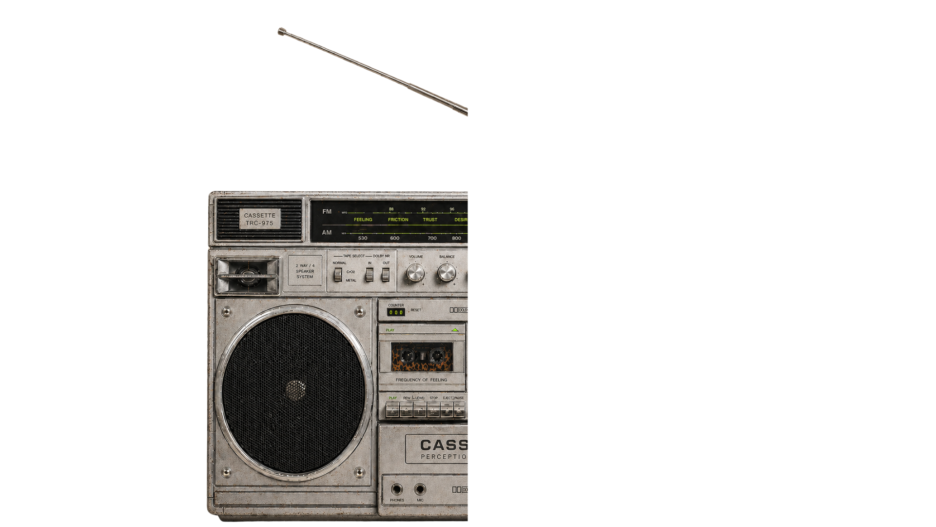 Vintage boombox illustration representing relationship-driven business