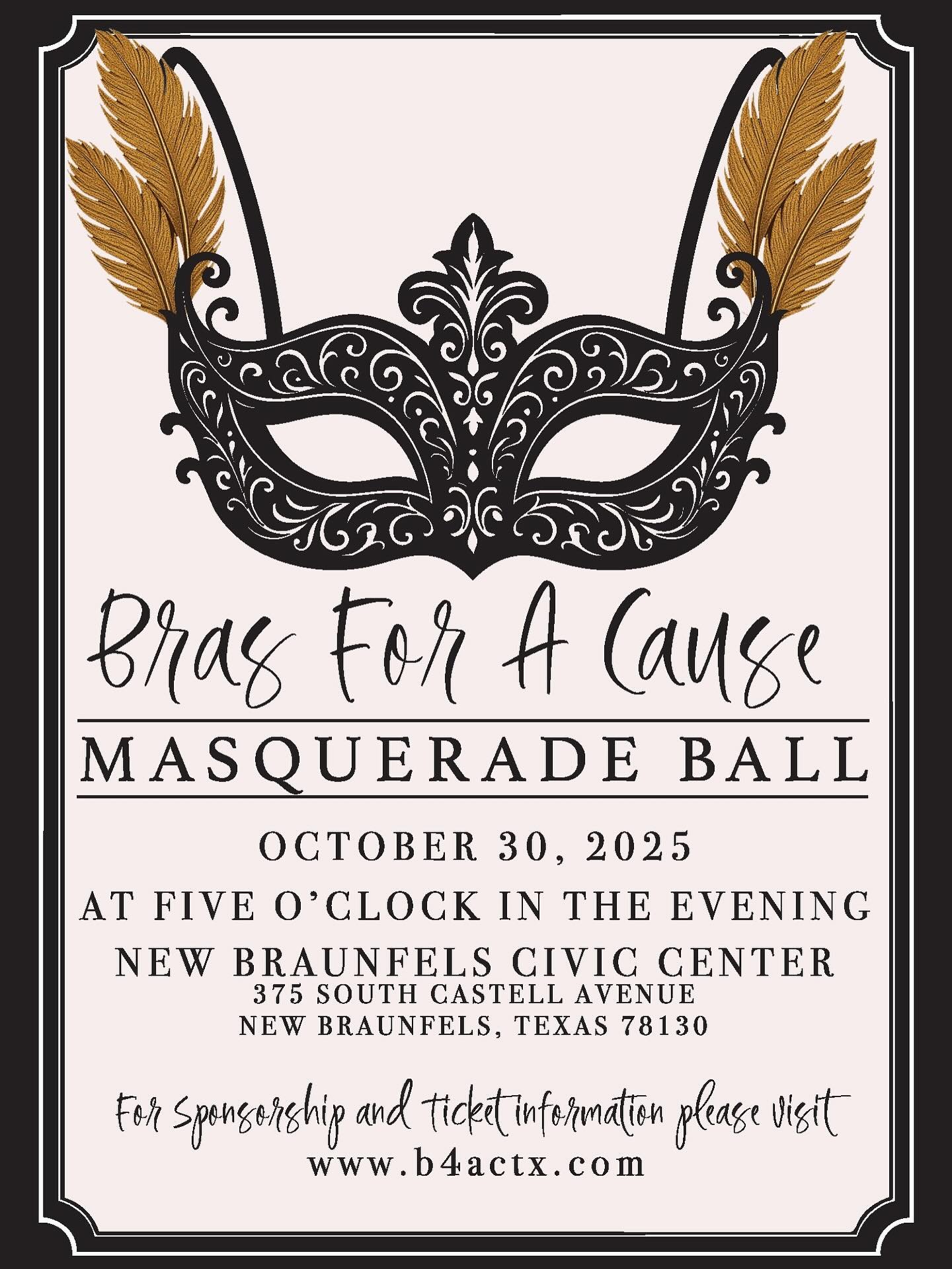 ✨ Bras for a Cause – An Evening of Glamour and Giving Back! ✨
Mark your calendars for October 30th, 2025, and join us at the New Braunfels Civic Center for the 14th Annual Bras for a Cause event!
Enjoy an unforgettable night featuring:
&bull