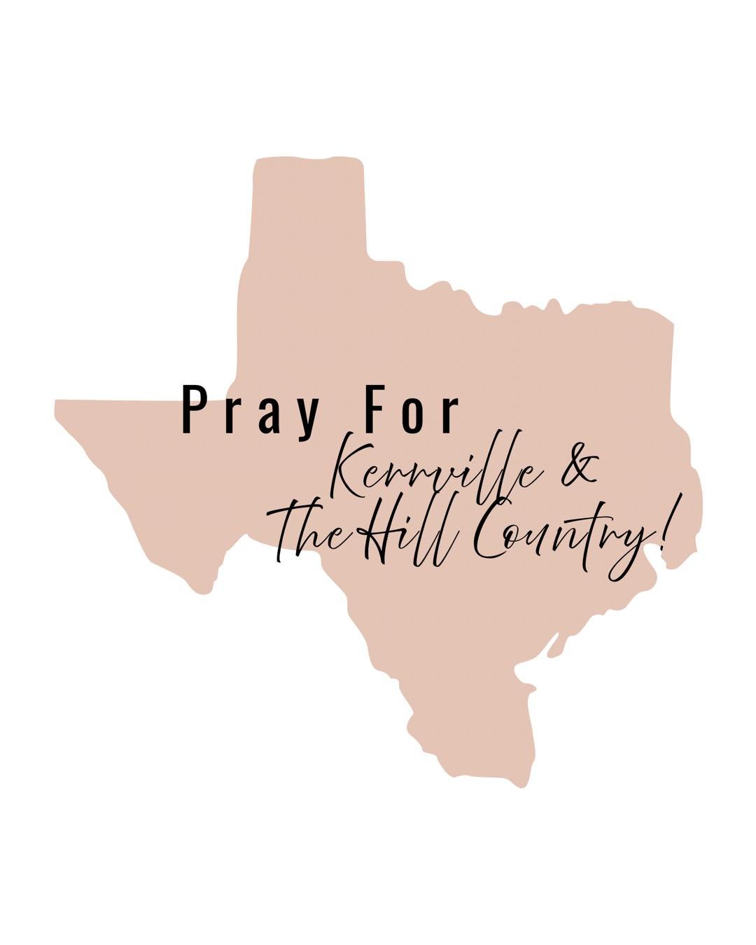🙏🏼Our hearts are heavy for everyone in Kerrville, the Hill Country, and surrounding areas affected by yesterday’s devastating floods. We are praying for comfort, strength, and healing for those who have lost loved ones, homes, or peace of min