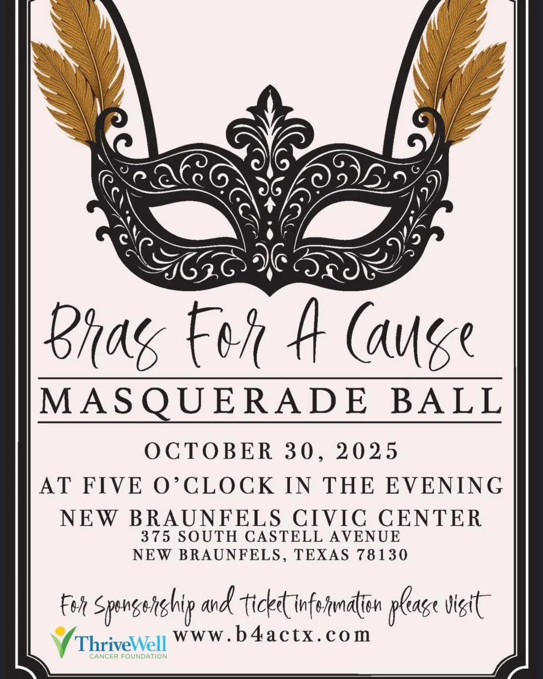 🎟️ LAST DAY TO PURCHASE TICKETS IS NEXT FRIDAY, OCTOBER 24TH! 🎟️

💖✨ Glamour, Giving &amp; a Whole Lot of Heart! ✨💖
Join us for the 14th Annual Bras for a Cause on October 30th at the New Braunfels Civic Center &mdash; a night where style meets p