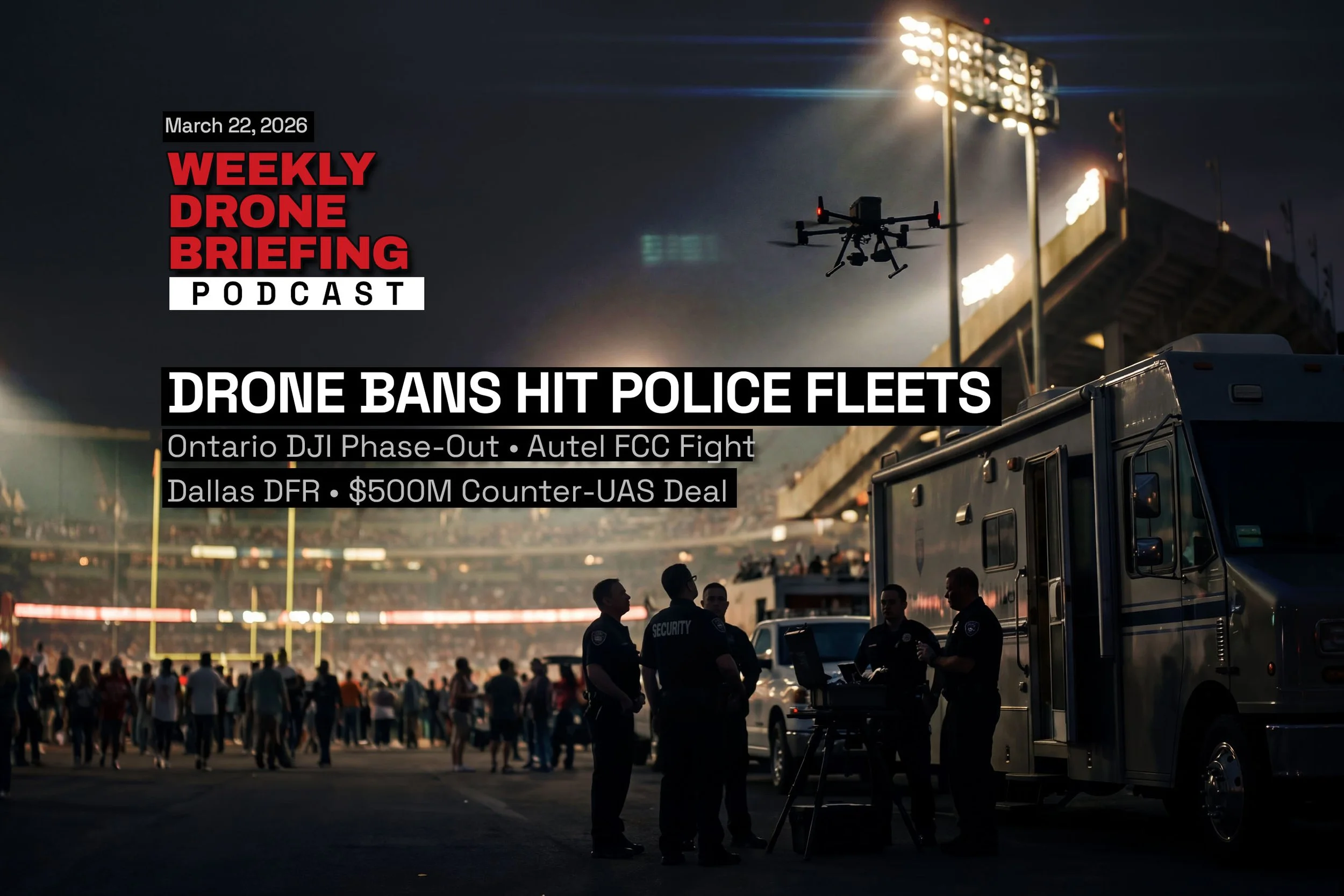 Red Raven UAS Weekly Briefing: Ontario Bans Chinese Drones, the Pentagon's $500M Counter-Drone Deal, and Dallas Launches Drone First Responders (May 22, 2026)