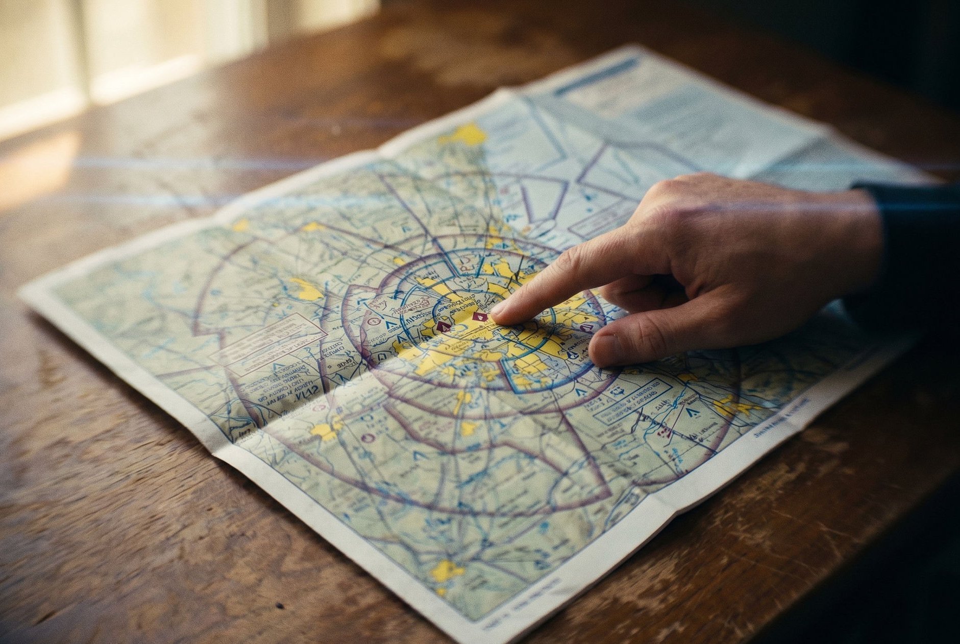 FAA sectional aviation chart used in the Part 107 knowledge exam