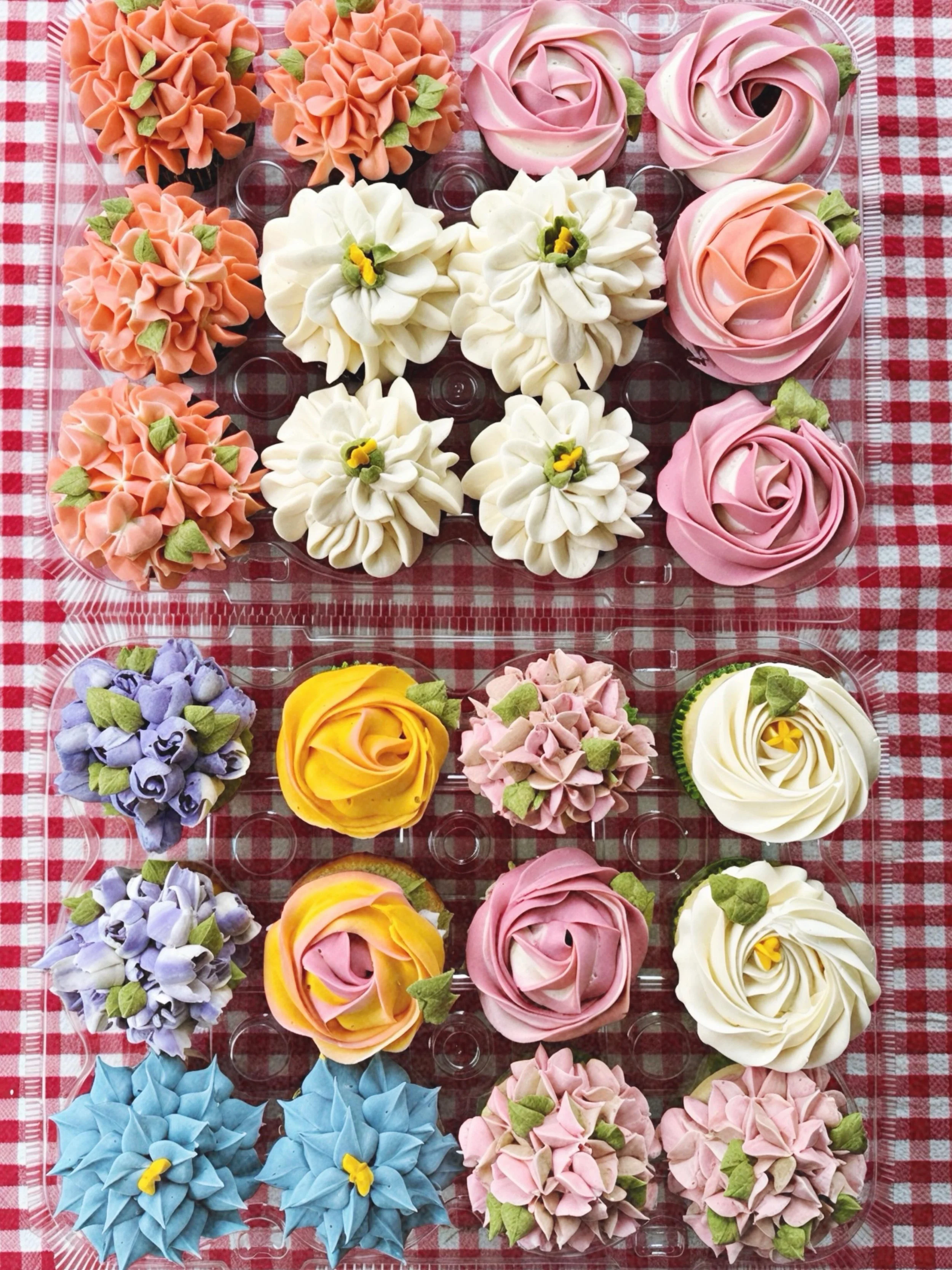 Baby Shower in Bloom! #cupcakes #flowercupcakes #bakery #babyshowercupcakes #shoplocal