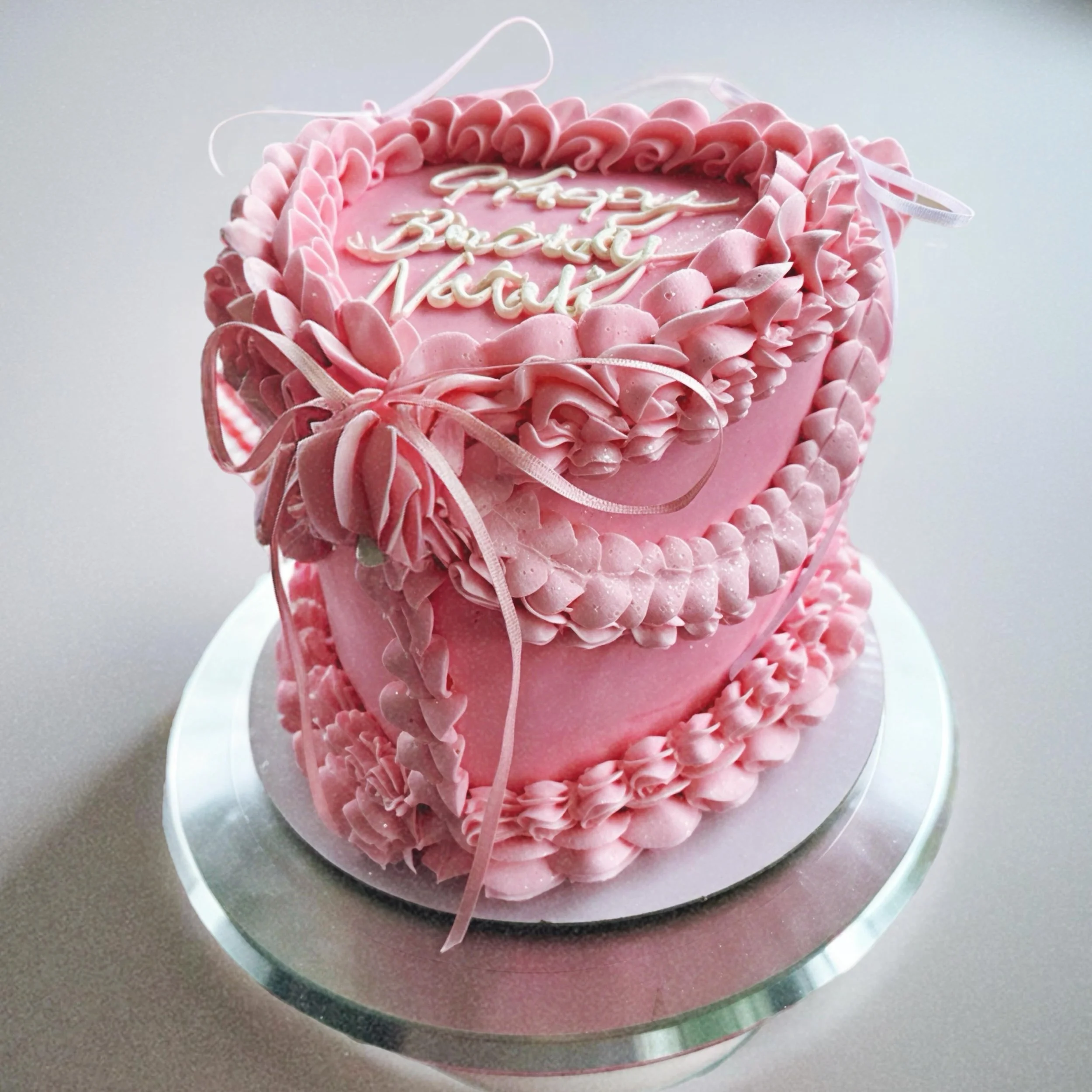 Every day is a party in pink! #pinkcake #birthdaycake #shoplocal #bakery #lambethcake