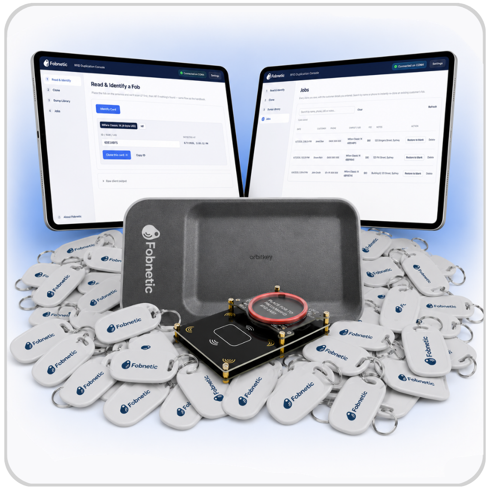 RFID Kit + 100 Key Fob Bundle