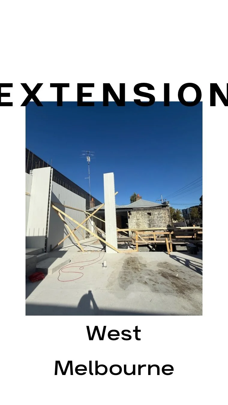 ~ West Melbourne ~
This three story extension is moving along with AFS panels taking shape. The team have been busy this last fortnight supporting concreter’s to lay the slab.
The second floor will have all other bedrooms and bathrooms, wit