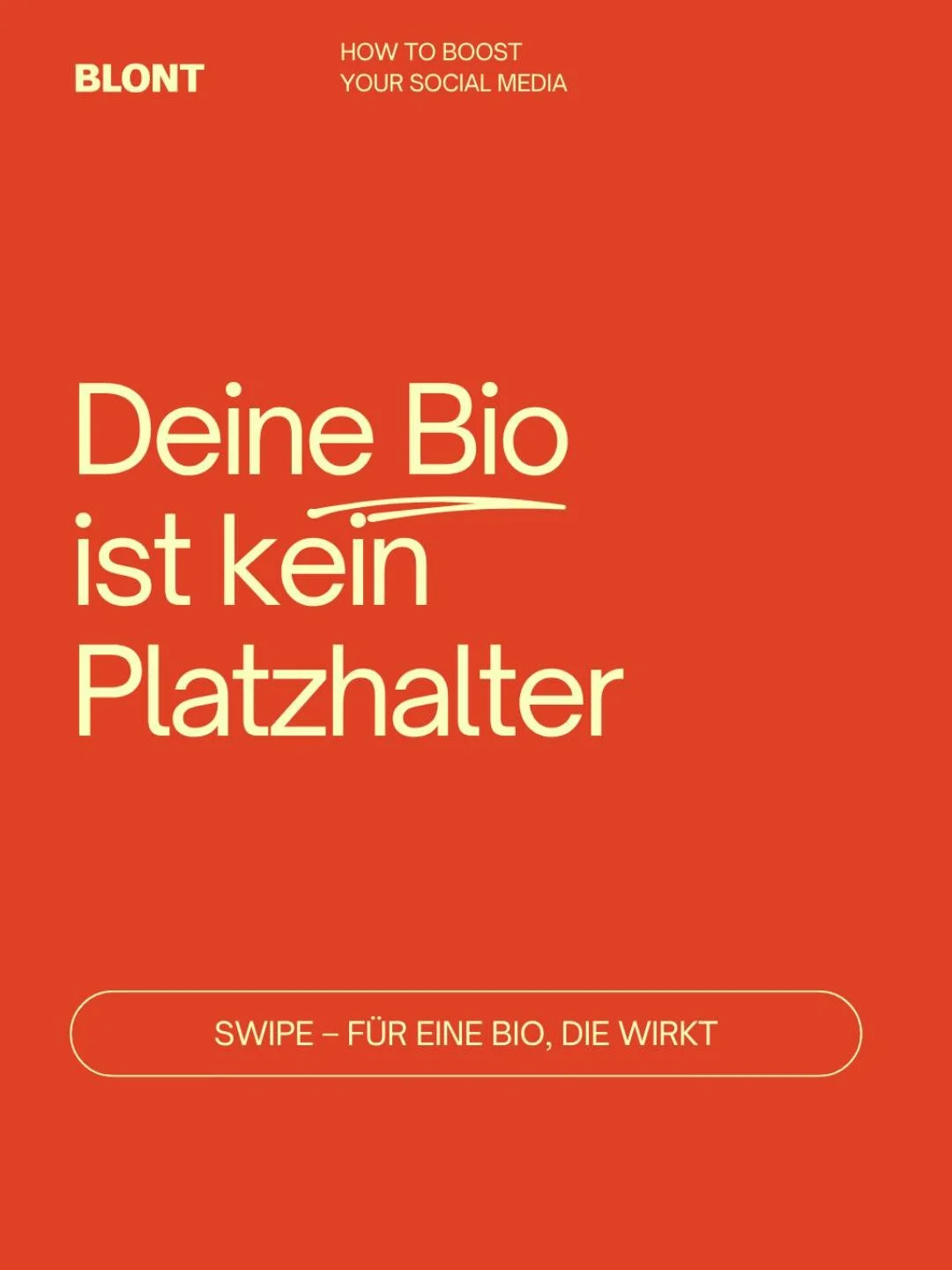 &bdquo;Bio optimieren&ldquo; klingt banal, ist aber dein untersch&auml;tztester Social Hack.
Was du &uuml;ber dich sagst, entscheidet, ob jemand bleibt. Oder dein Profil nicht mal scannt.
Hier kommt der Realitycheck.

#BLONTbreakdowns #SocialStrategy