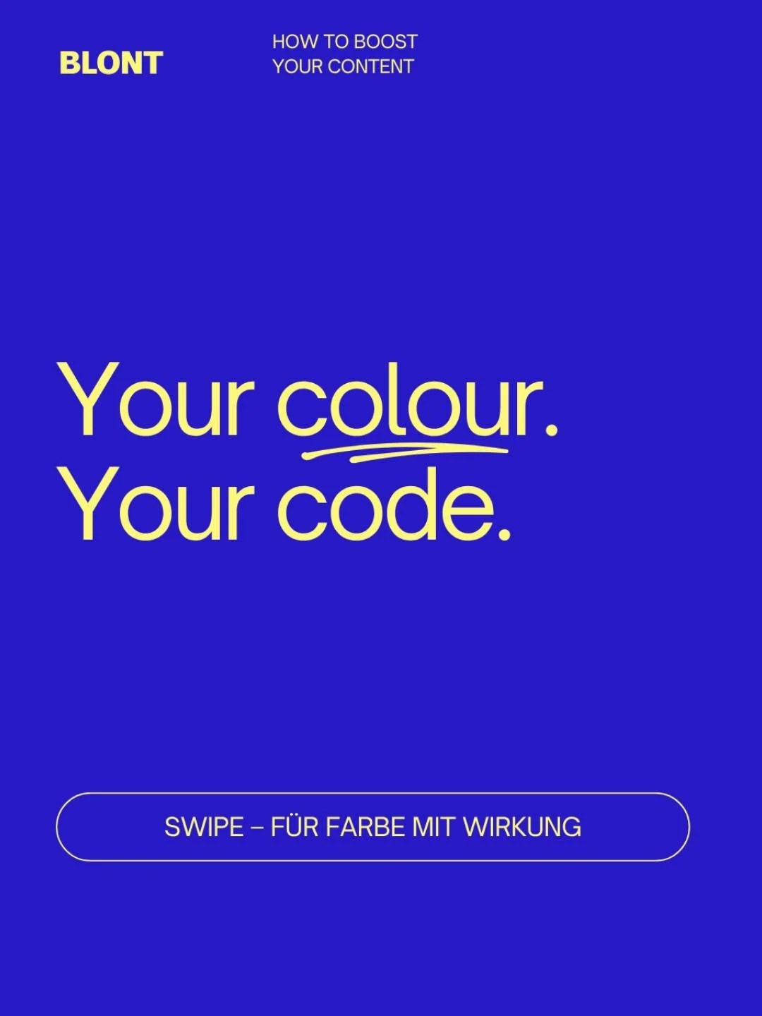 Farben triggern Stimmung &amp; Wiedererkennung. Wer sie strategisch nutzt, baut echtes Branding auf.

#BLONTbreakdowns #SocialStrategy #ContentBoost