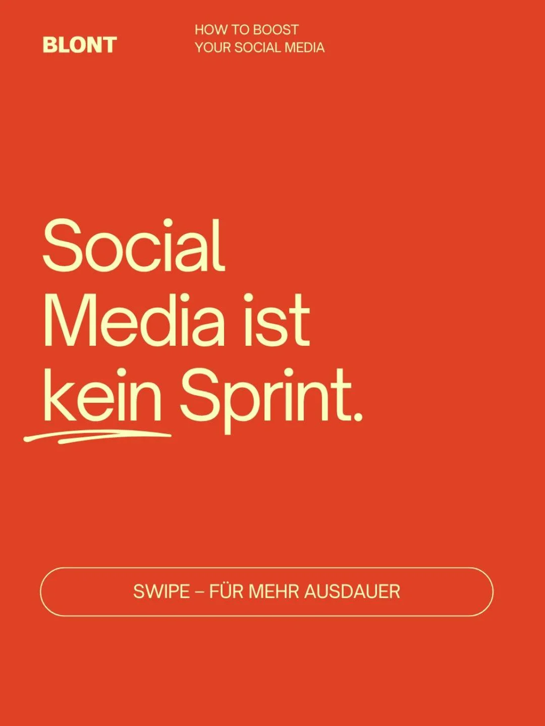 Wer von 0 auf 100 will, &uuml;bersieht das Training, das es braucht. 💪🏼
Warum Ausdauer einer der untersch&auml;tztesten Hacks auf Social Media ist.

#BLONTbreakdowns #BLONTStudio #SocialStrategy