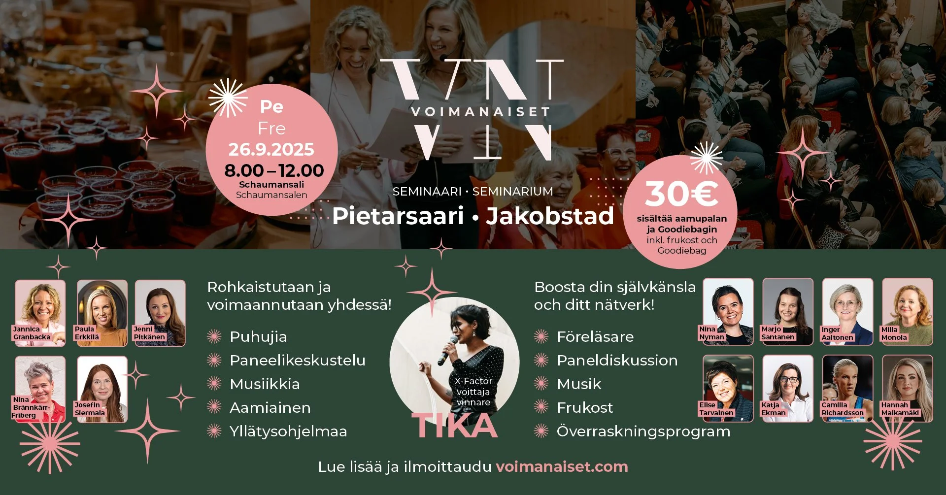 VoimaNaiset Pietarsaaren tapahtuman ilmoittautuminen on AUKI!