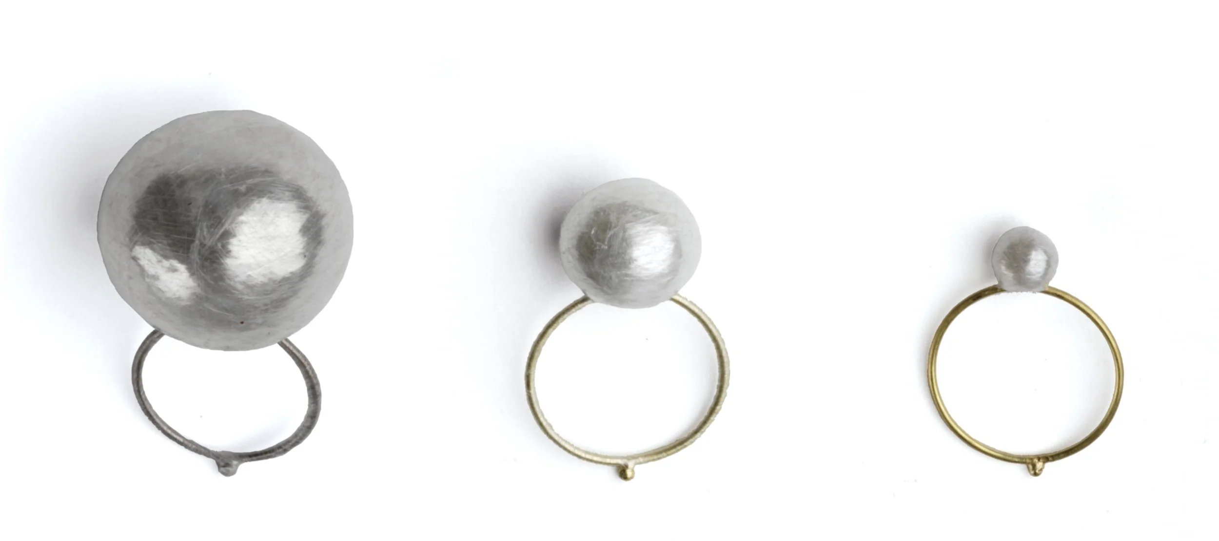 Getting to the Gold-Cellophane: 18k gold, cellophane, hidden pearls