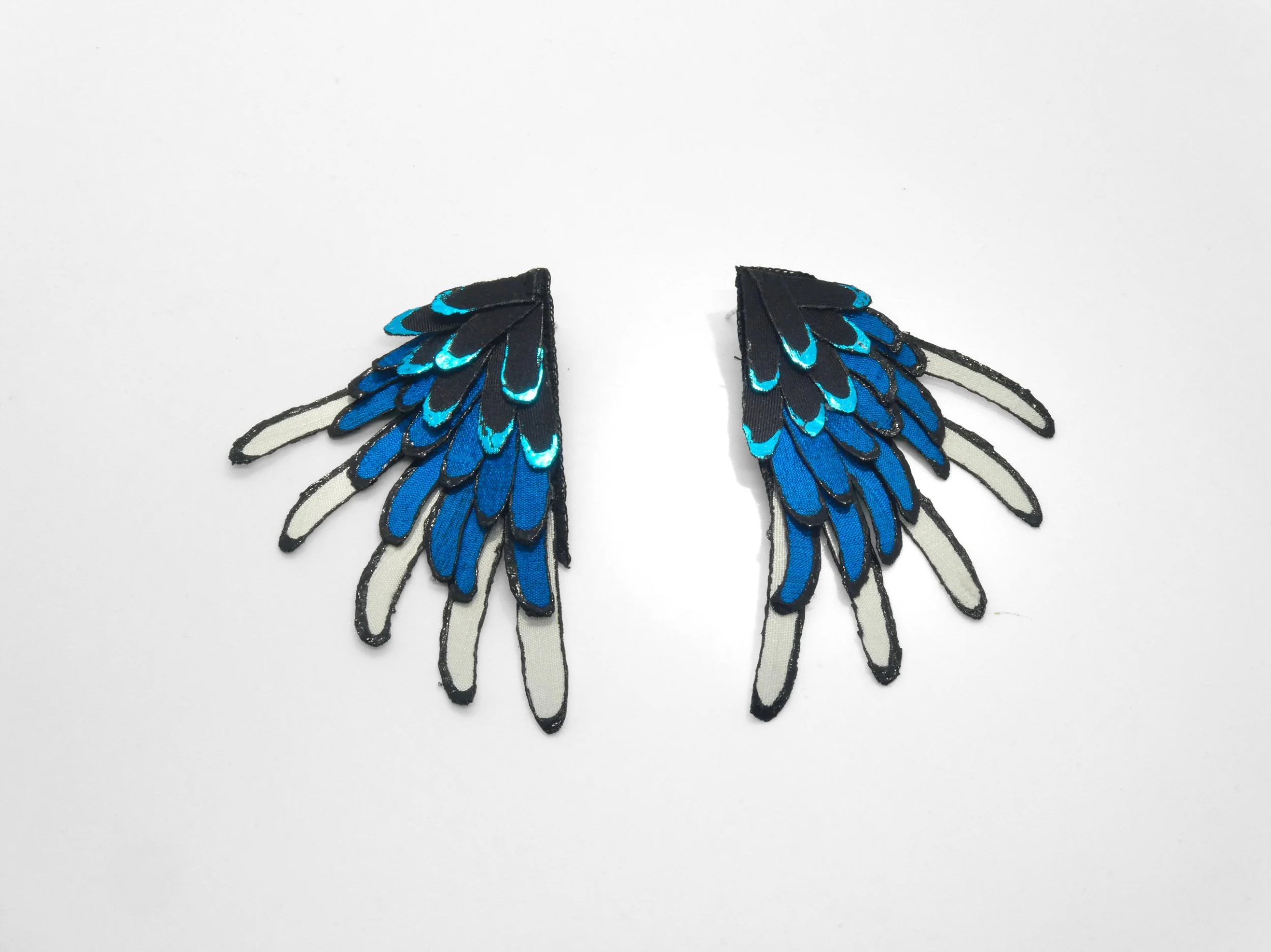 Two for Joy: silk metallic foil and acrylic