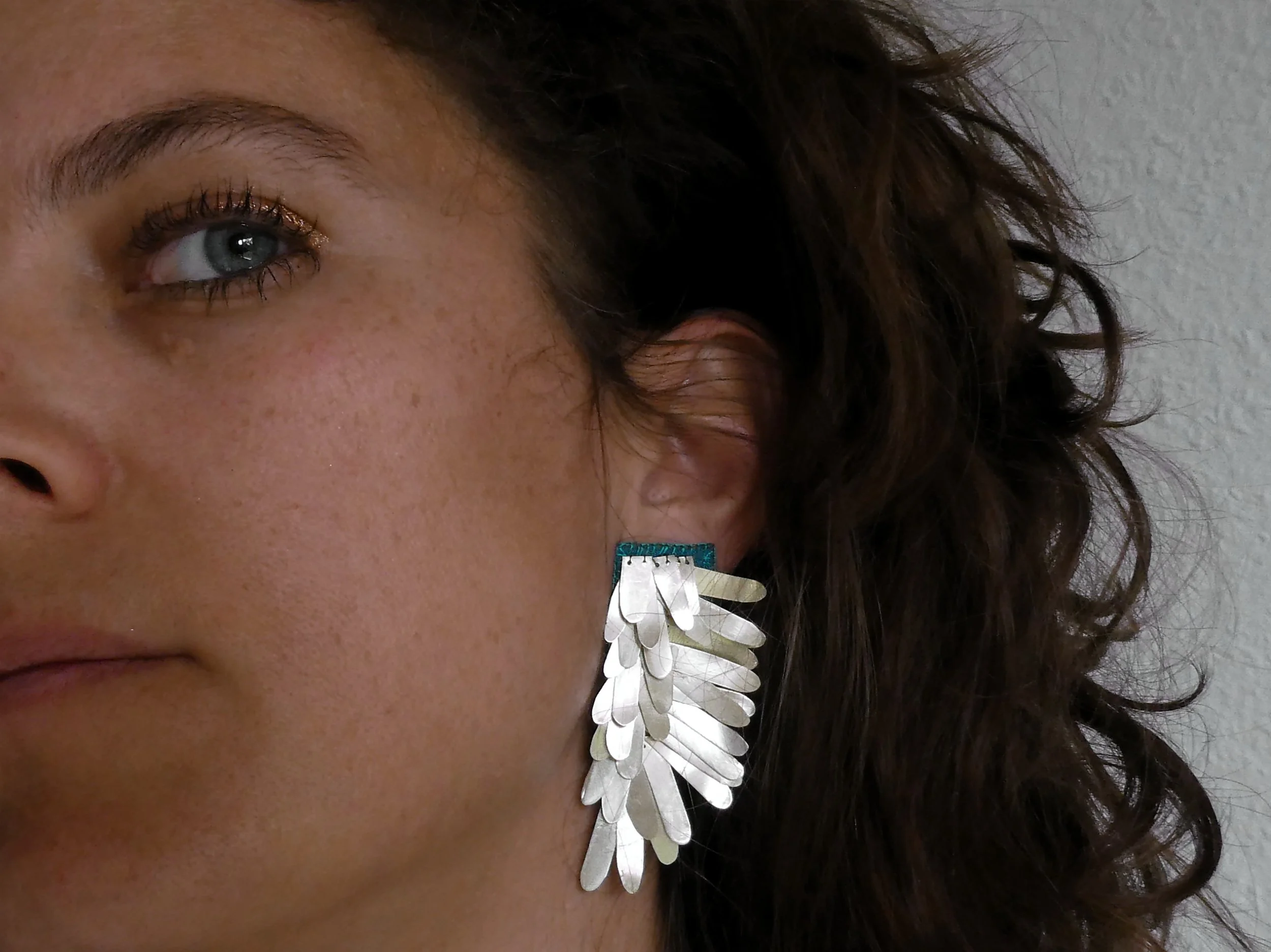 Rain Feathers: silver and silk