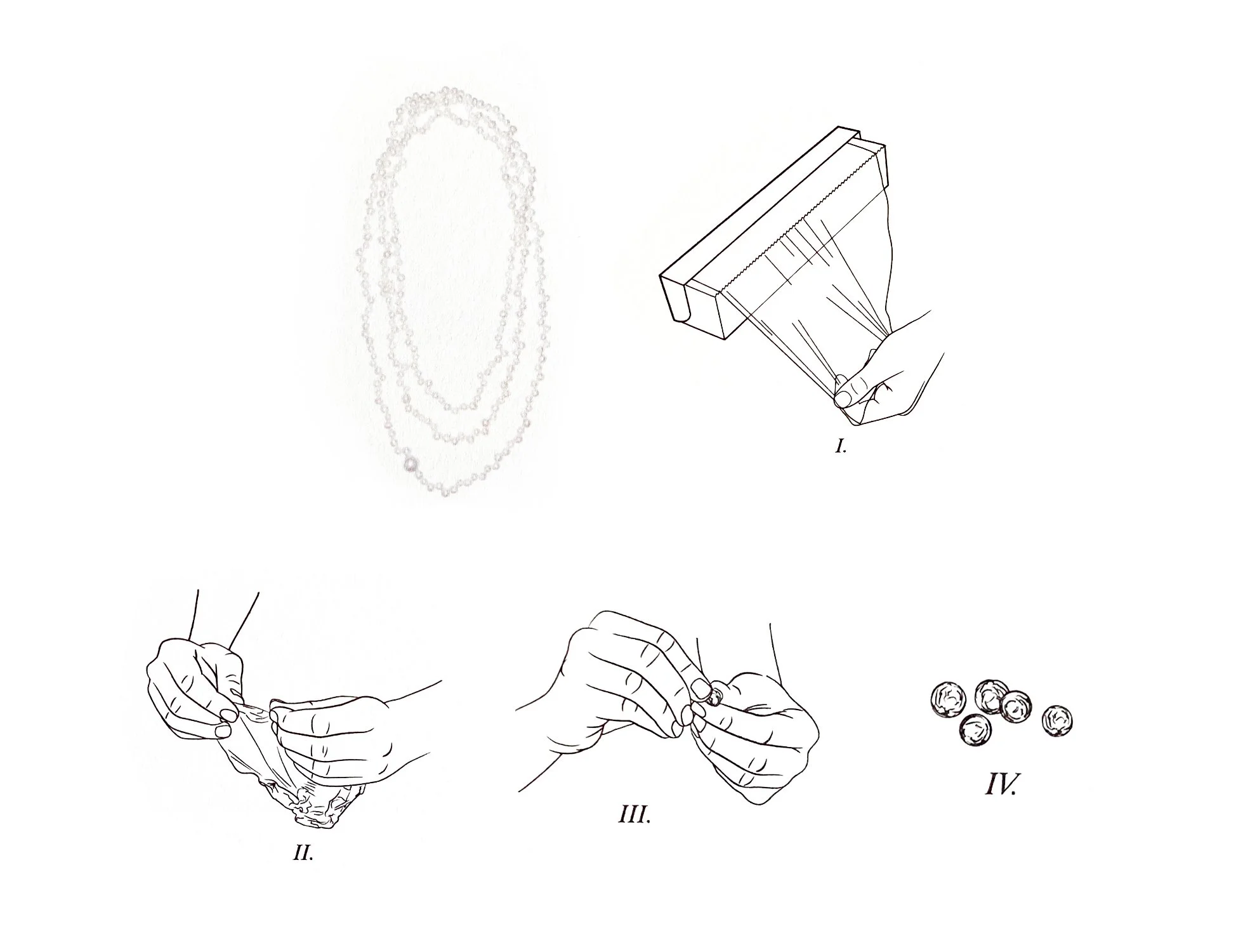 How to make a cling film pearl