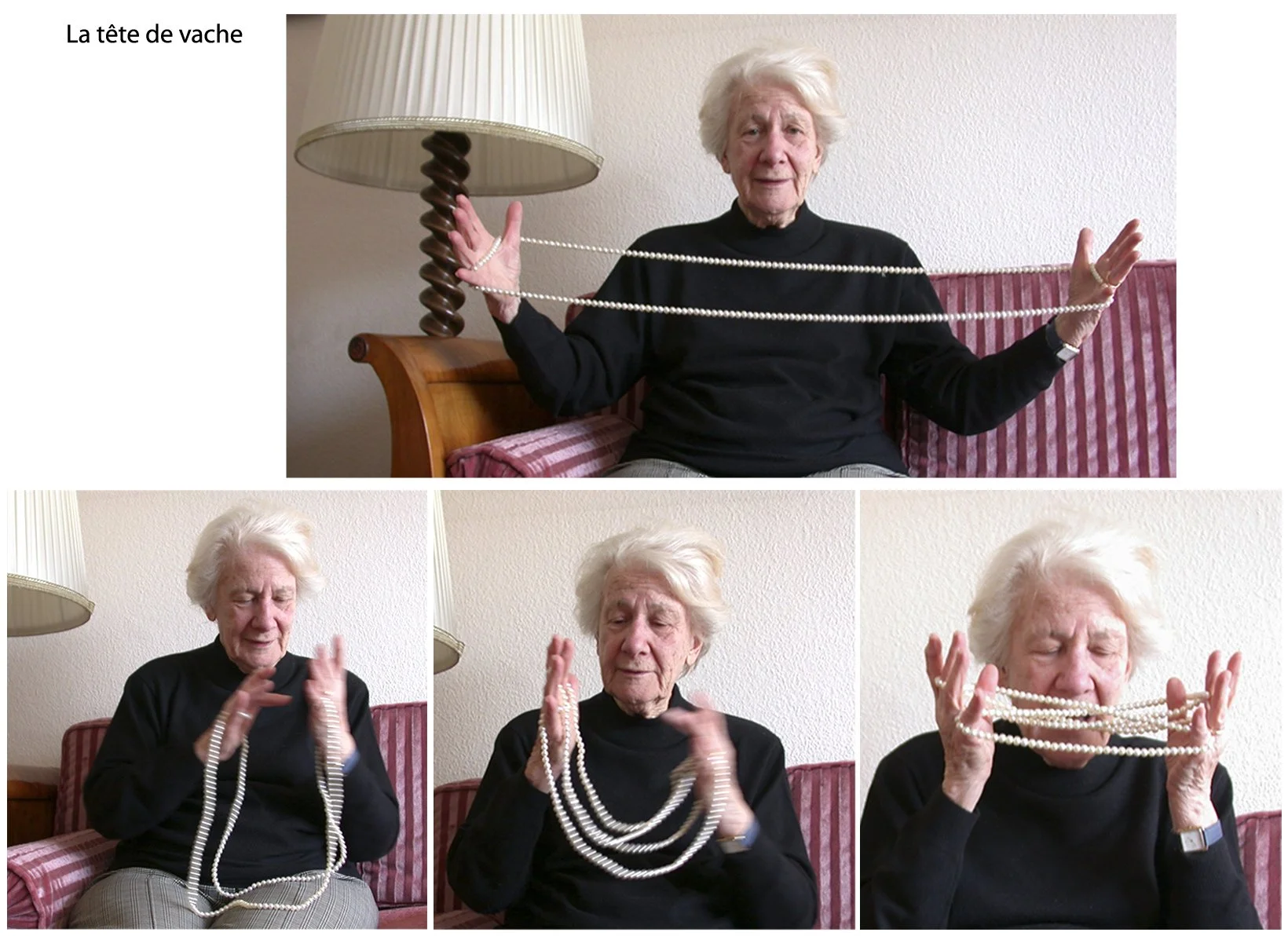 Grand-maman et son collier de perles