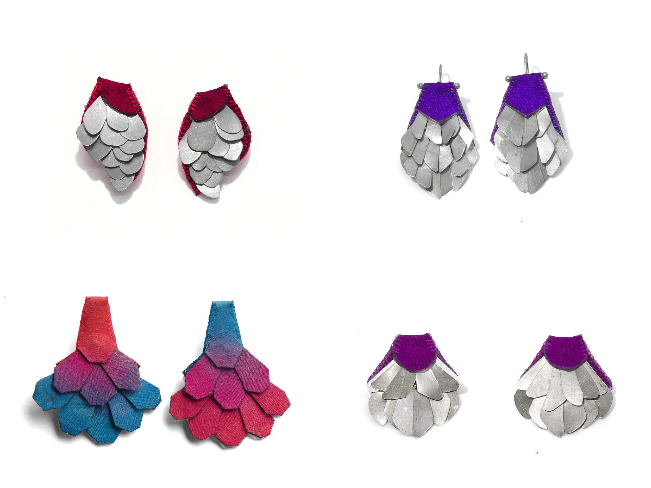 Selection of earrings for the Frida Kahlo exhibition at the Galleria Carlo Lucidi