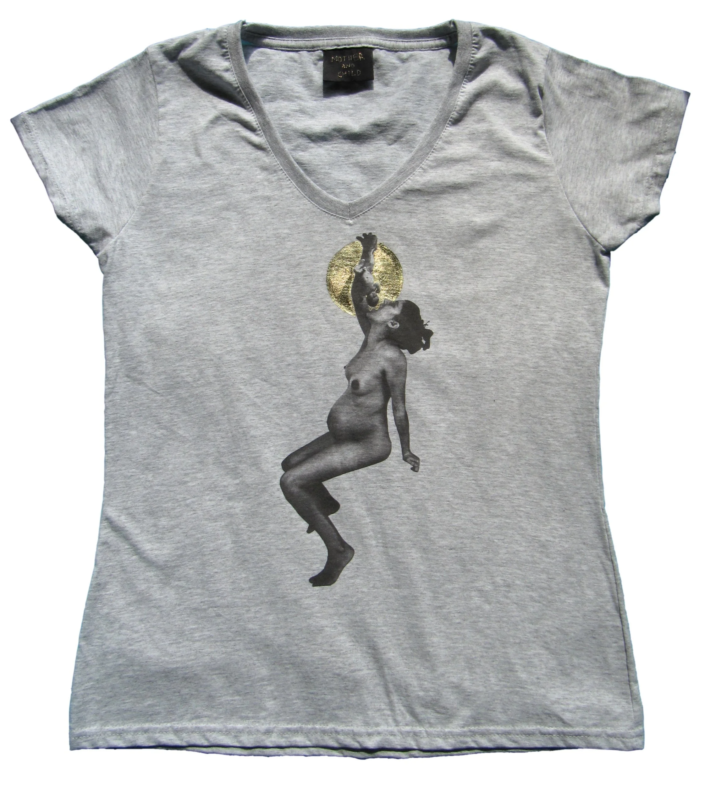 Mother and child, print on t-shirt