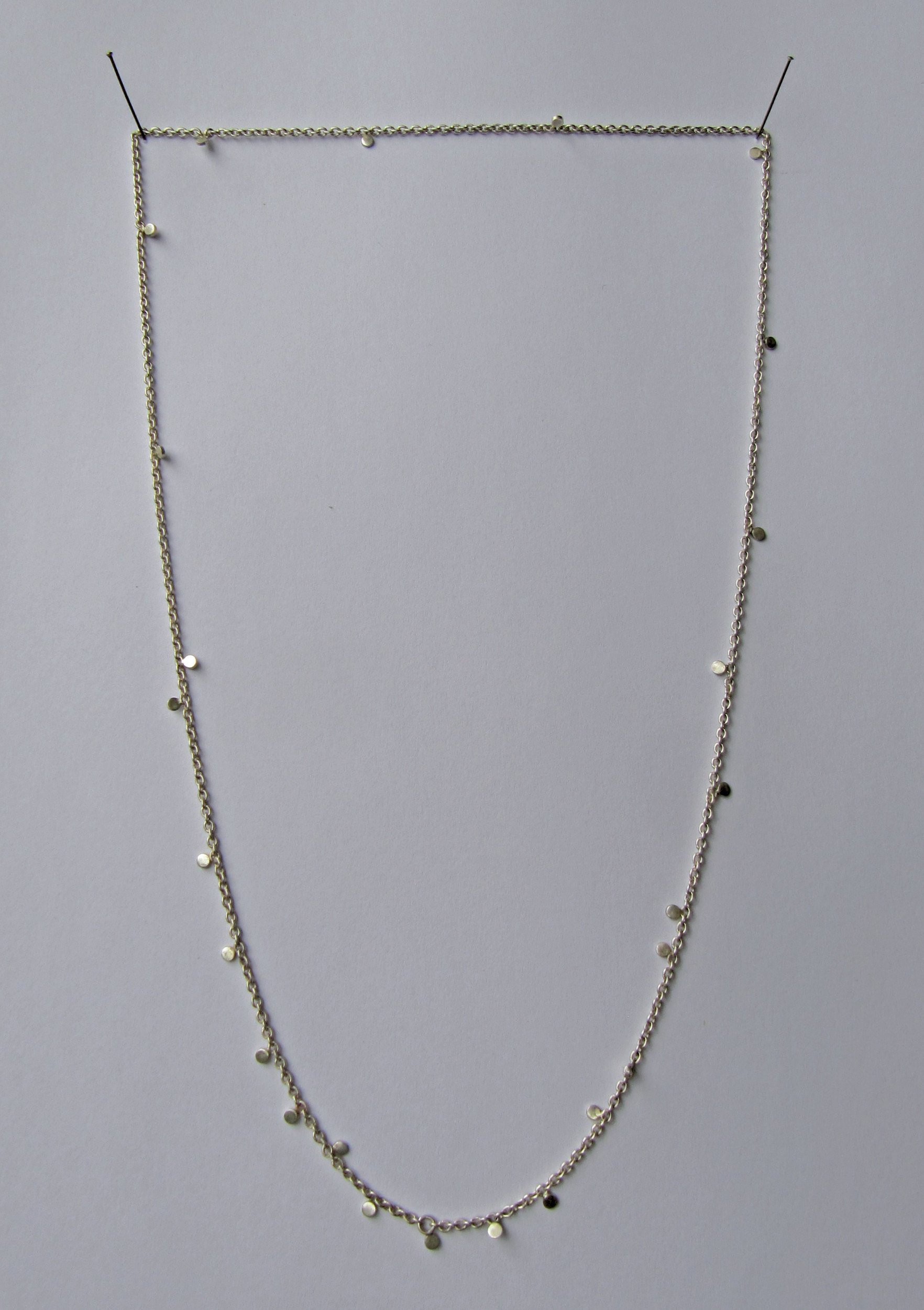 Stars on a necklace, silver