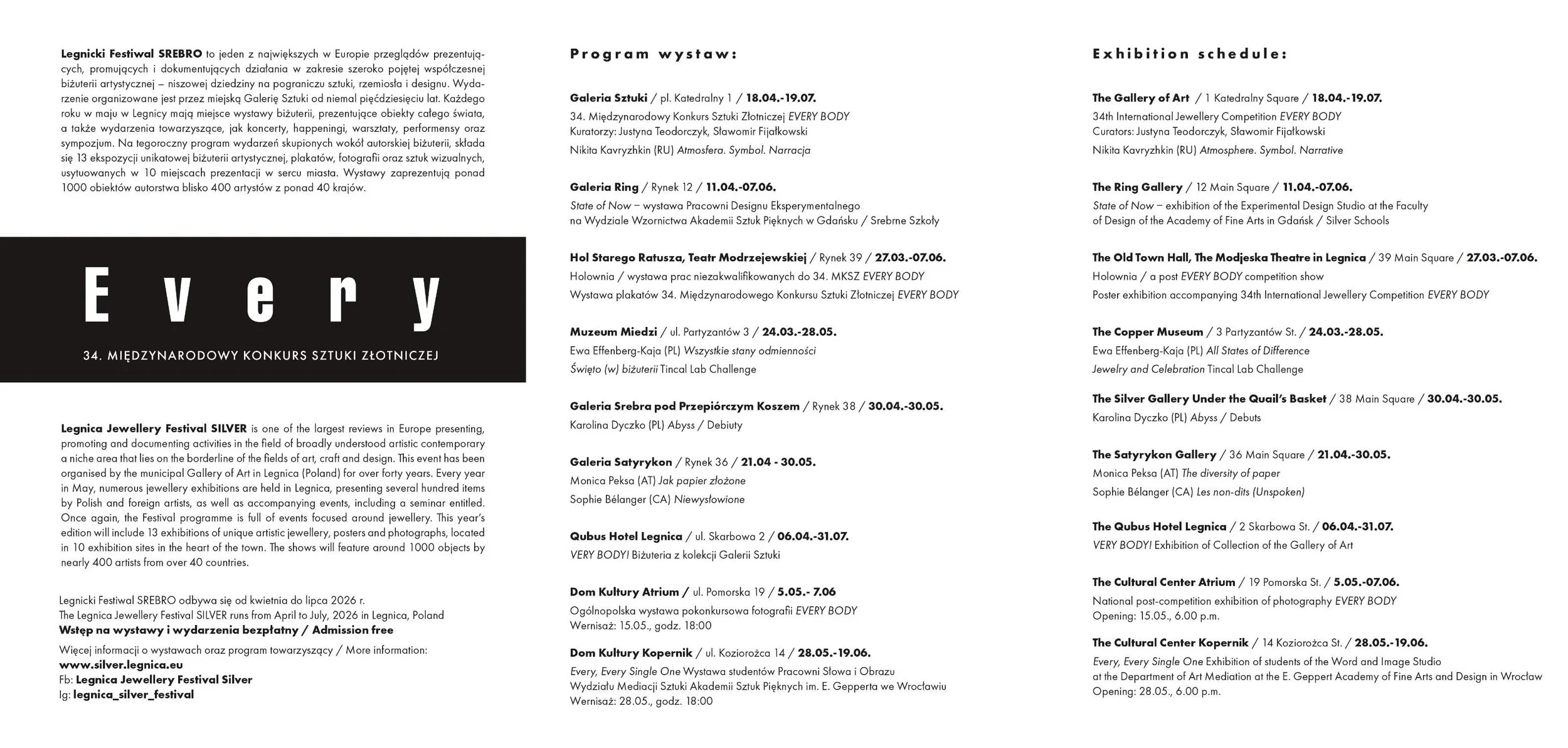 Tincal lab Challenge Jewelry and Celebration - at the Copper Museum during the Legnica Jewellery Festival SILVER. Grand opening on the 8th and 9th of May.