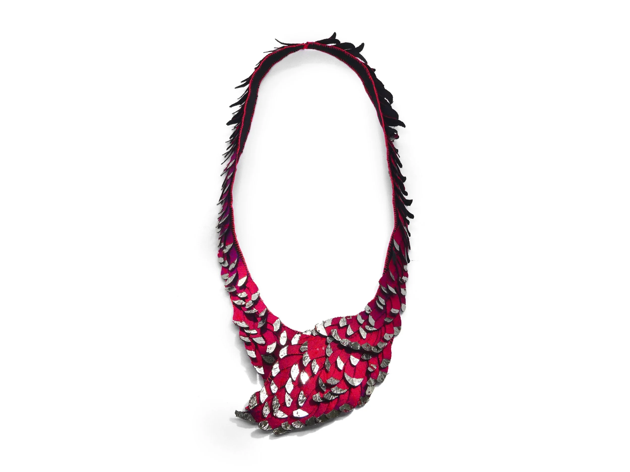 No Foxes Were Harmed: silk and silver leaf