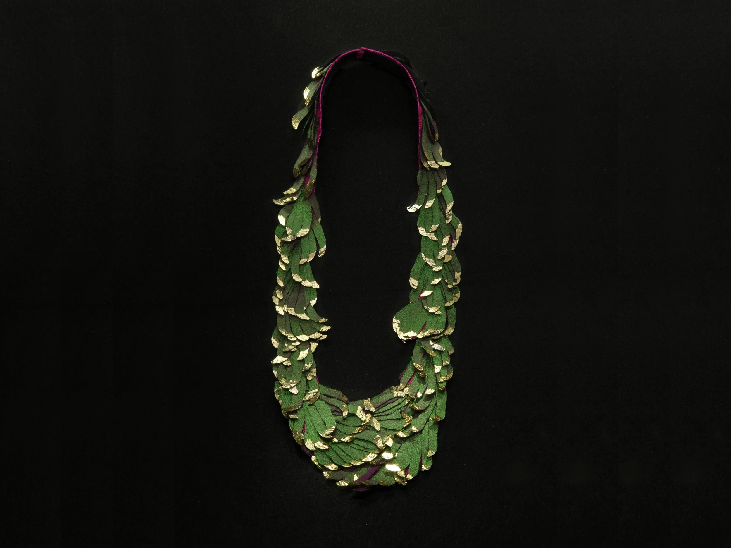 In The Woods: silk and gold leaf