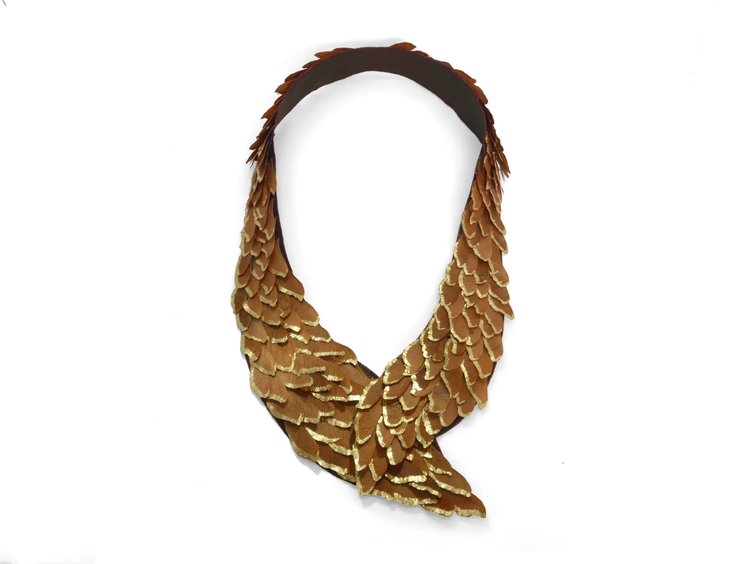 Samara: samara, gold leaf and fabric