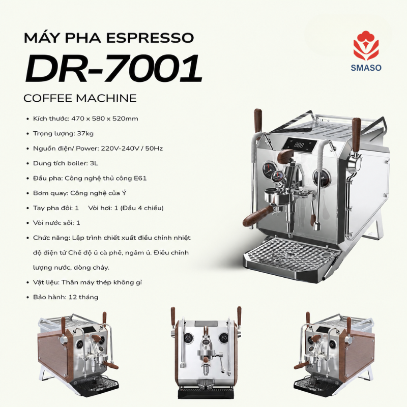 Máy Pha Cà Phê Espresso DR-7001