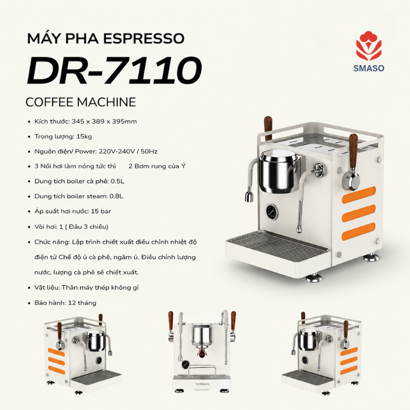 Máy Pha Cà Phê Espresso DR-7110
