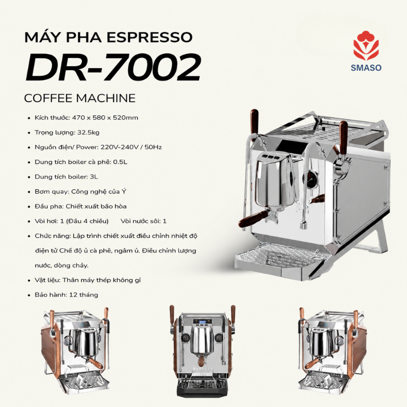 Máy Pha Cà Phê Espresso DR-7002