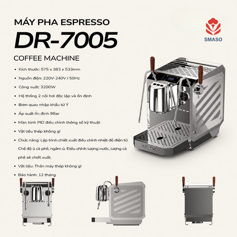 Máy Pha Cà Phê Espresso DR-7005