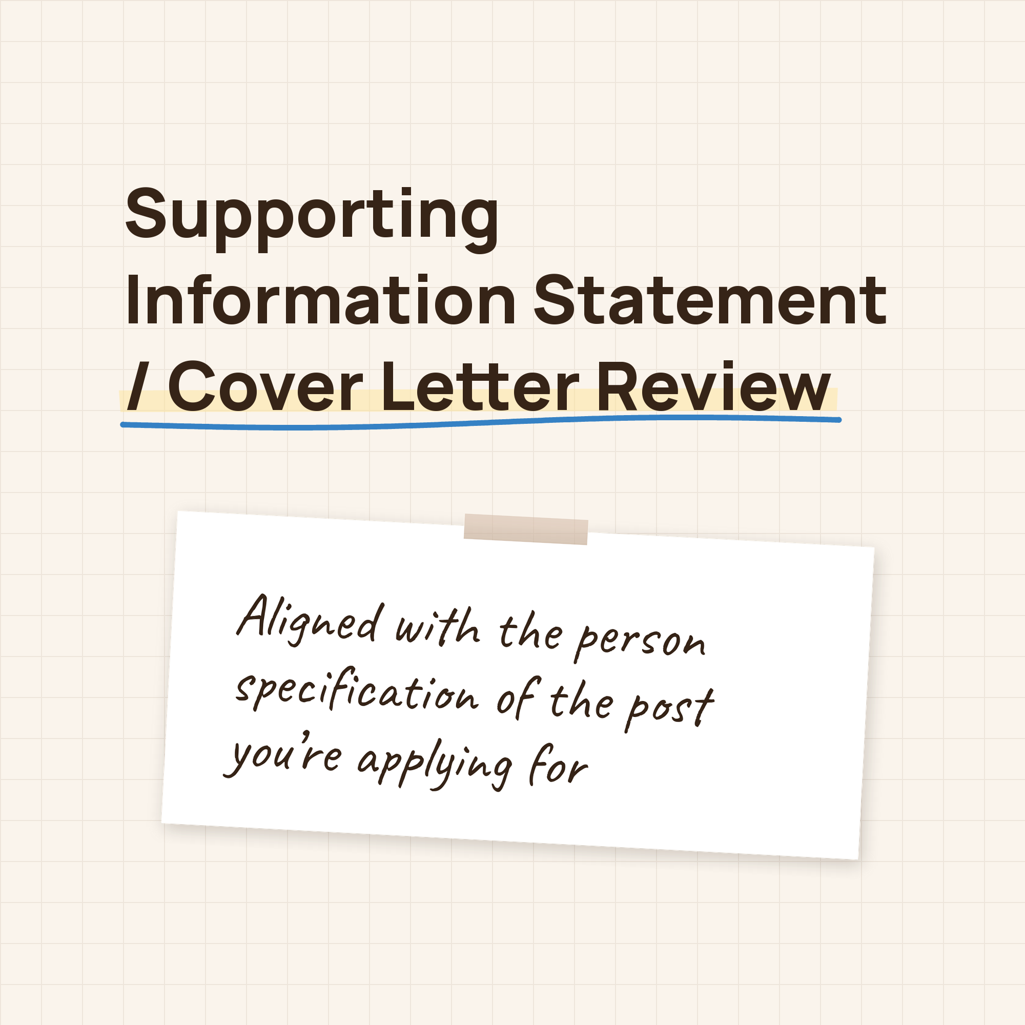 Assistant Psychologist – Supporting Information Statement/Cover Letter Review