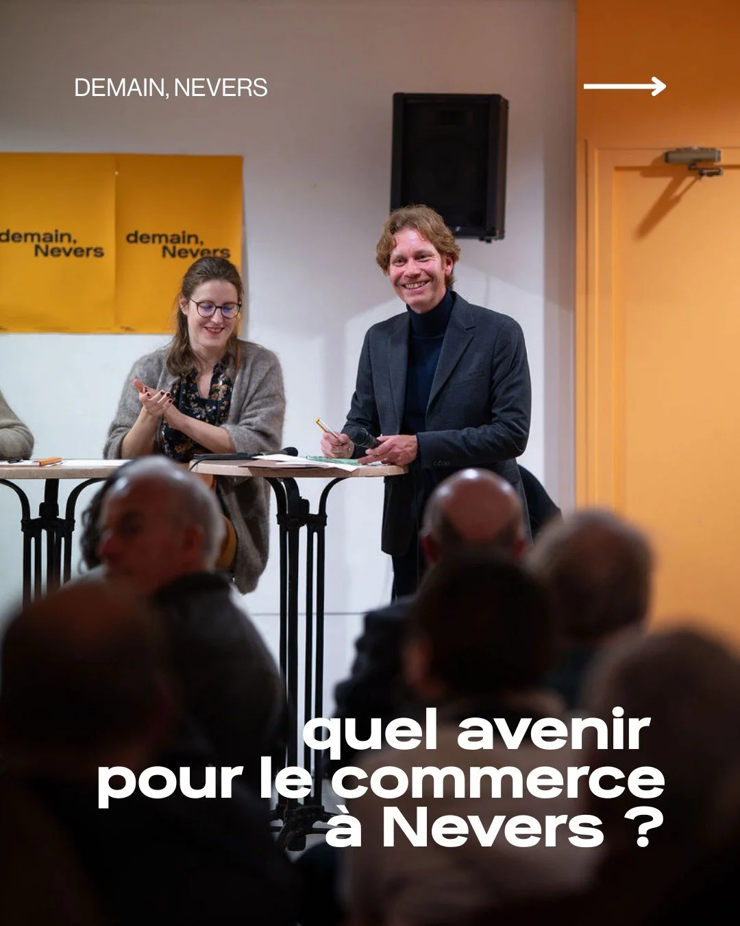 ❓ Quel avenir pour le commerce &agrave; Nevers ?
👉 Au cours de la r&eacute;union publique du 25 novembre dernier, Wilfrid S&eacute;jeau a d&eacute;voil&eacute; un certain nombre de propositions pour revitaliser le centre-ville, qui se vide peu &agra