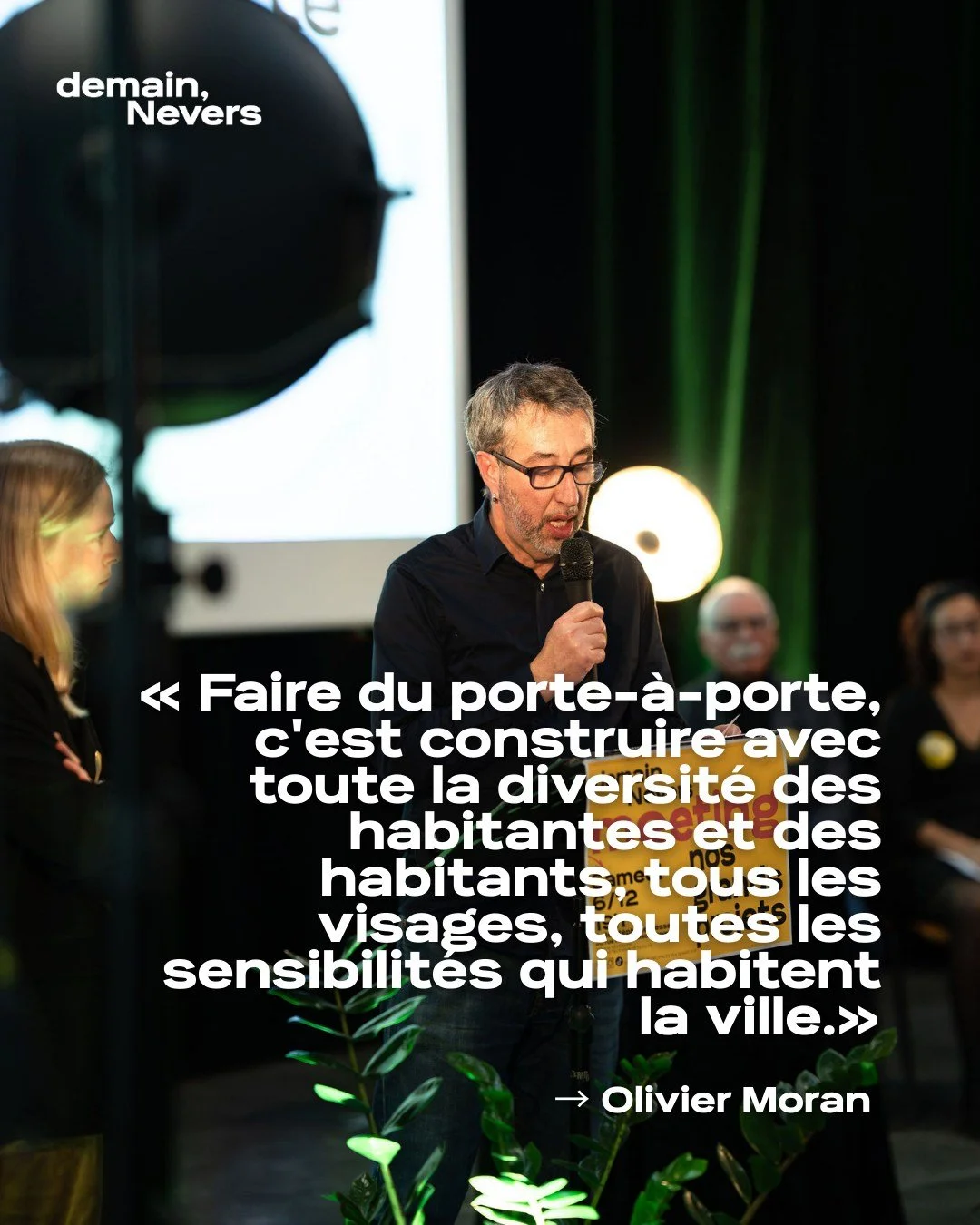 👤 Olivier Moran
Membre de Demain Nevers

💬 &Agrave; Demain Nevers, le porte-&agrave;-porte est un engagement fort : aller &agrave; la rencontre de toutes les habitantes et de tous les habitants, dans leur diversit&eacute;, leurs parcours et leurs s